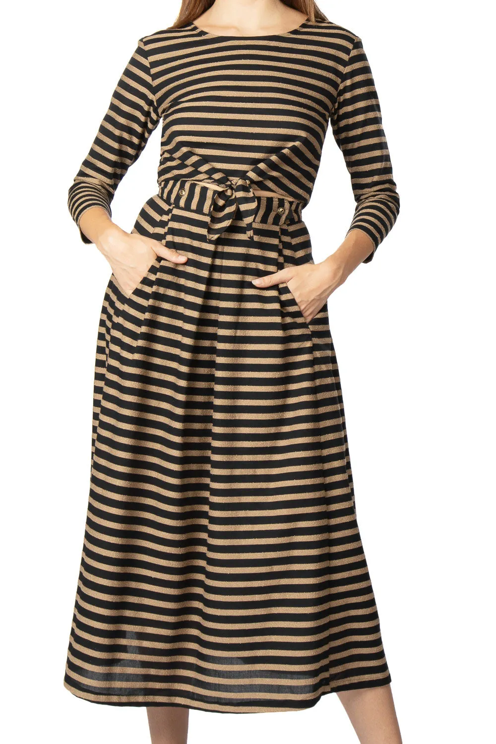 Rue Skirt in Black Stripe UltraSoftLining Non slip grip