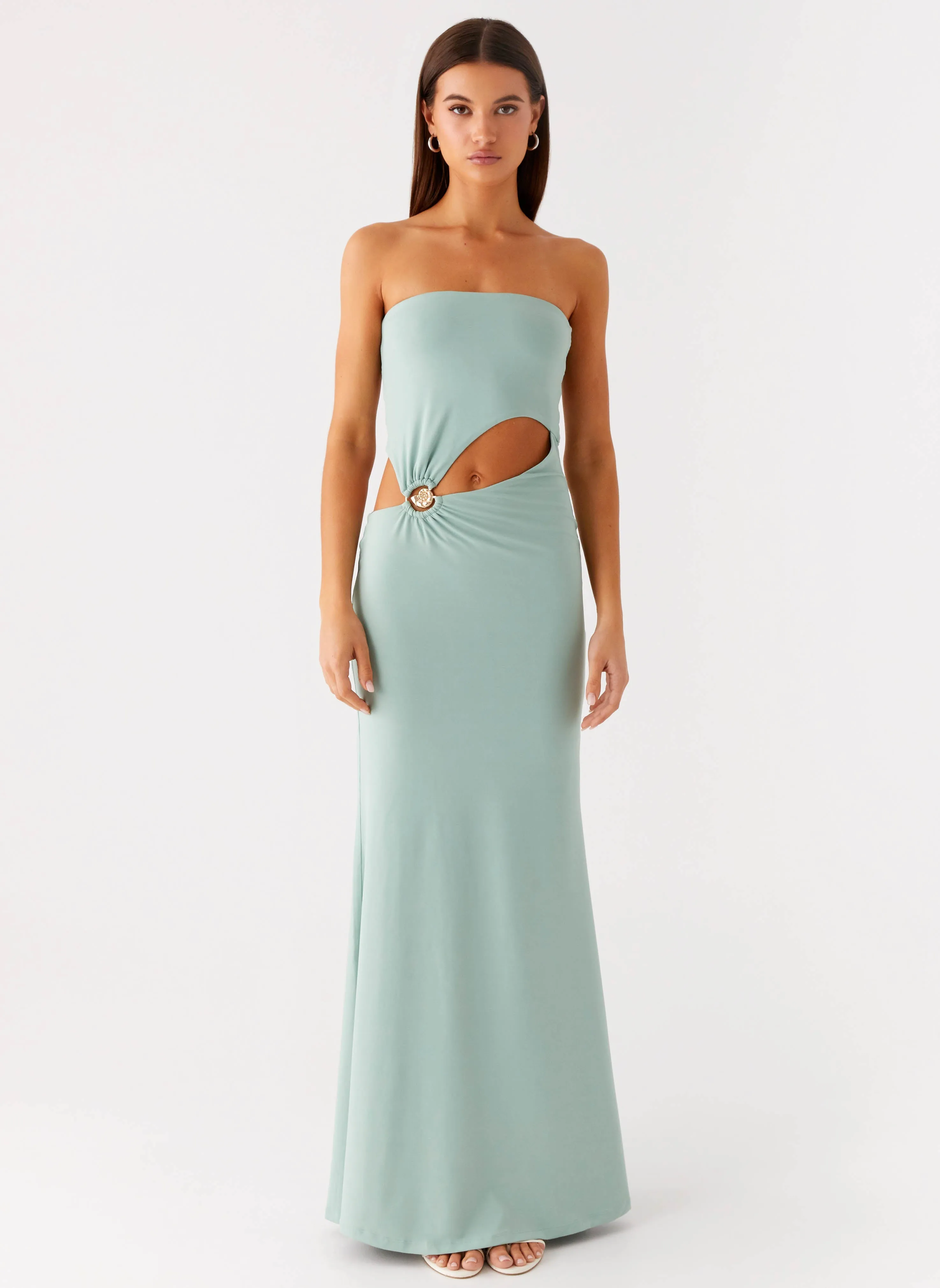 Laurella Maxi Dress - Sage Casual Wear Sleek Tone