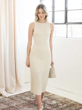 Bright-Hue Cameron Knit Midi Dress