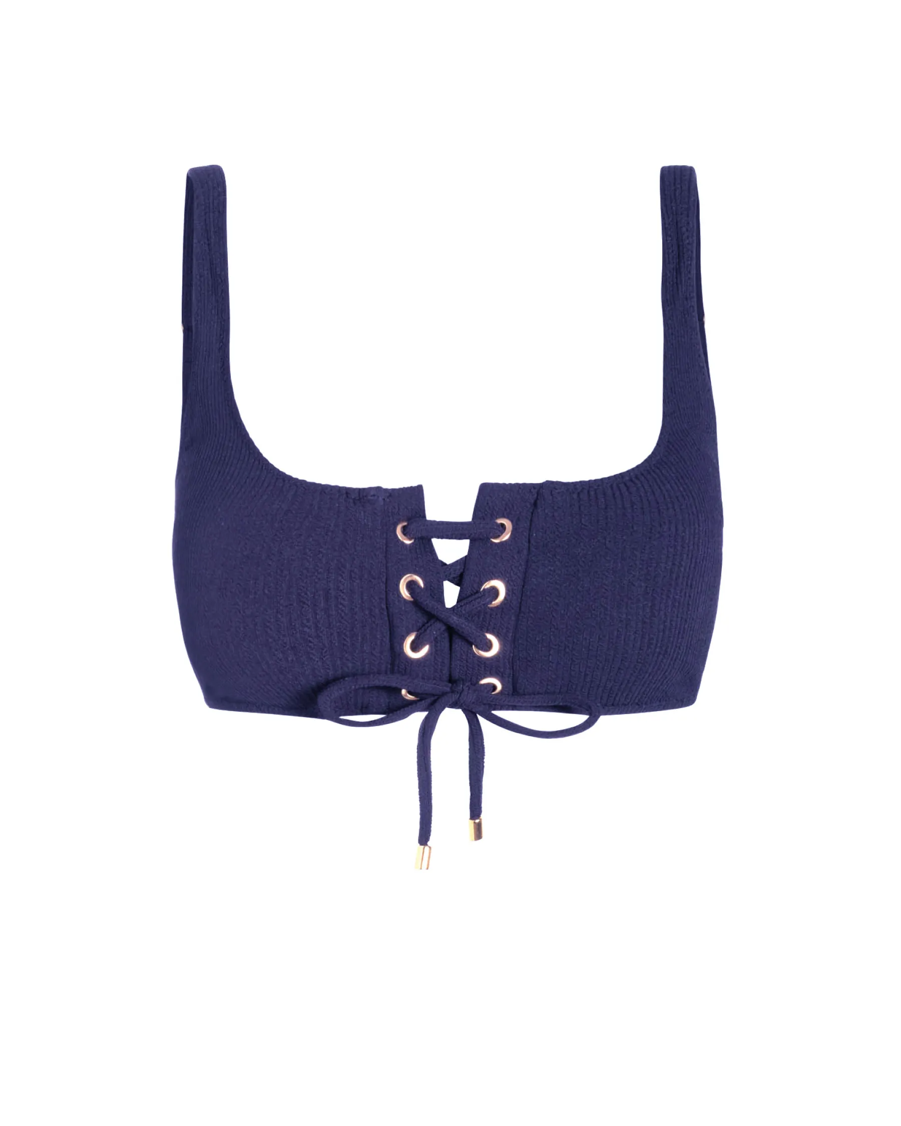 Breathable Material Durable Elastic Samara Top In Navy Texture