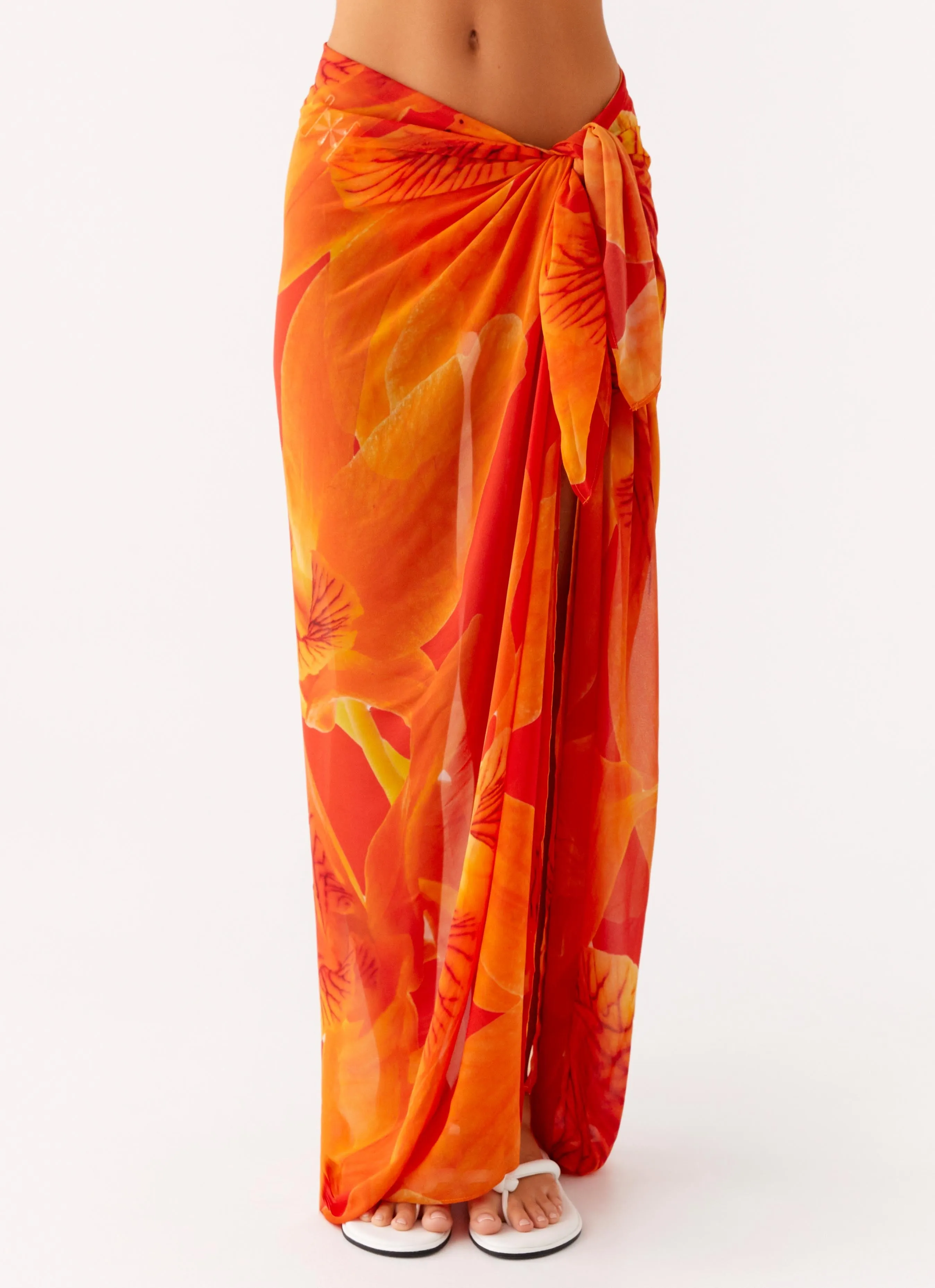 Sandy Shores Sarong - Serene Orange Petite