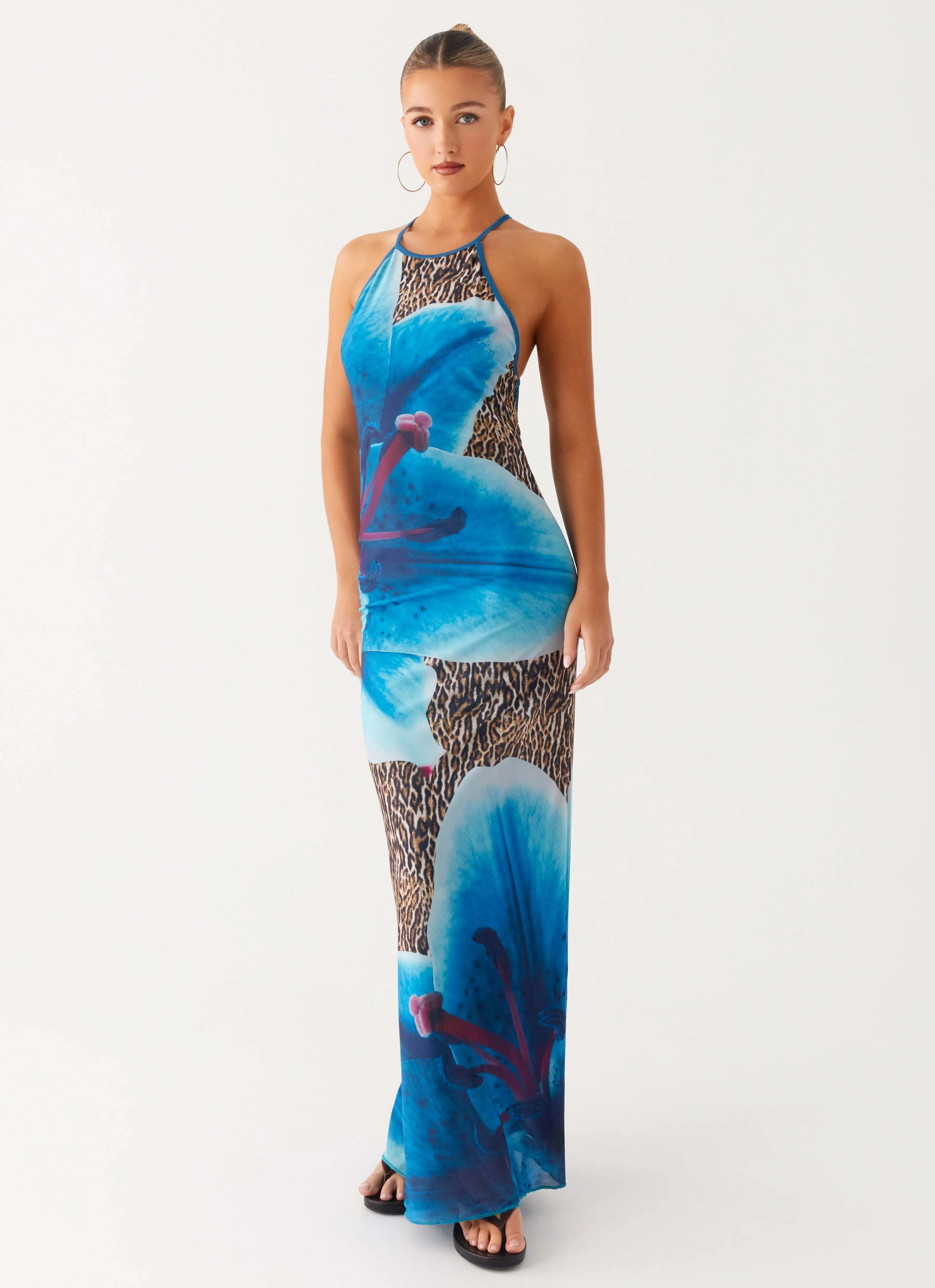 New Spirit Sandy Siren Maxi Dress - Cheetah Floral