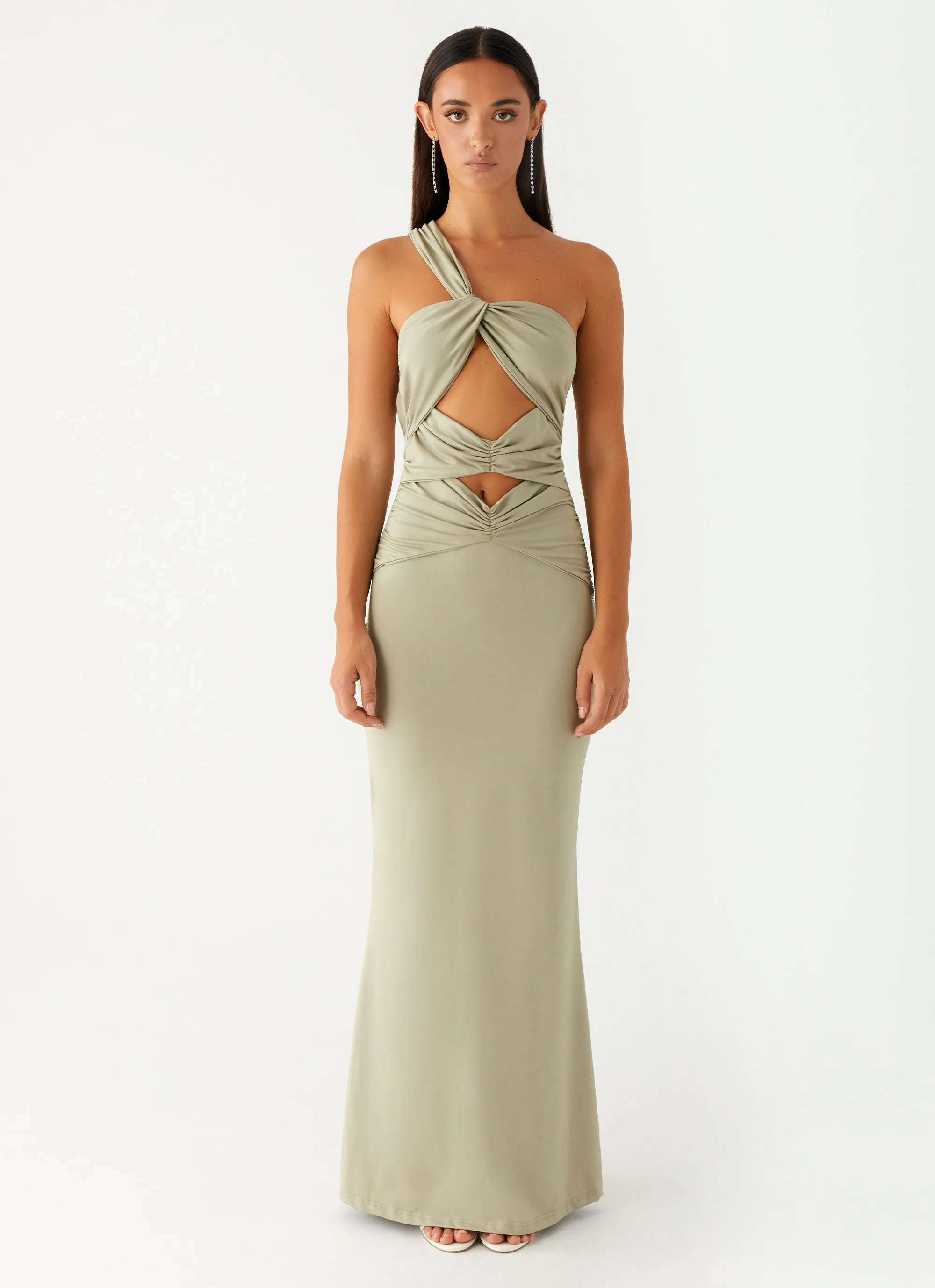 Christie Maxi Dress - Sage Invisible-Zip