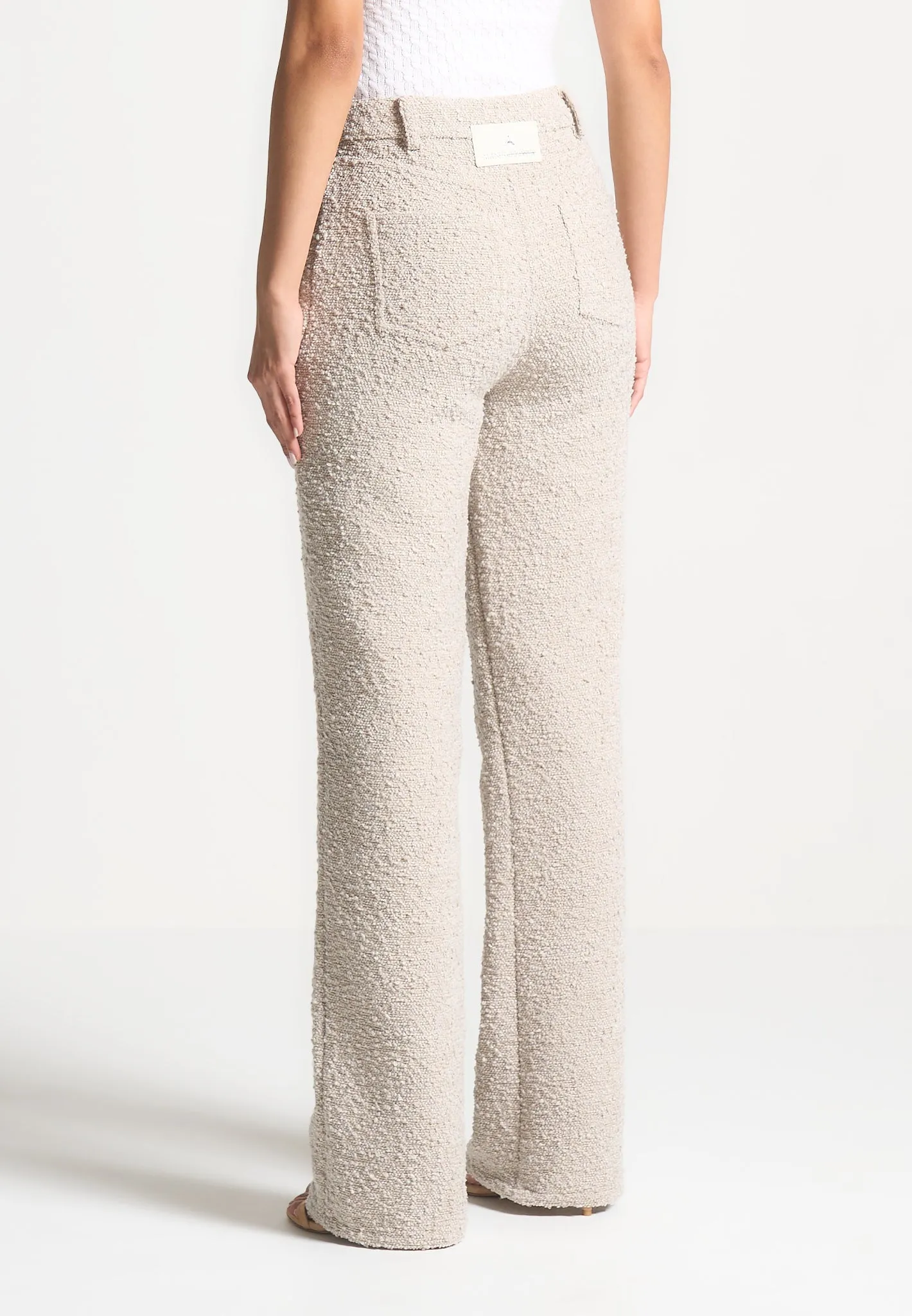Bold Look Professional Wear Sara - Boucle Straight Leg Jeans - Beige