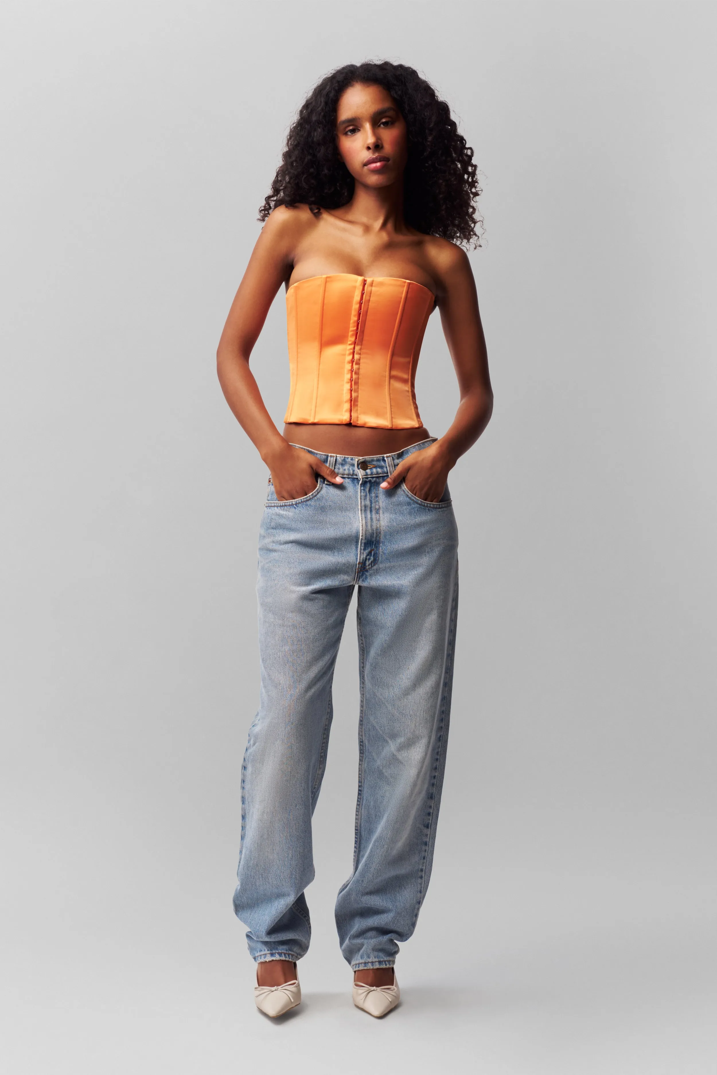 Satin Corset NonIrritating Seams