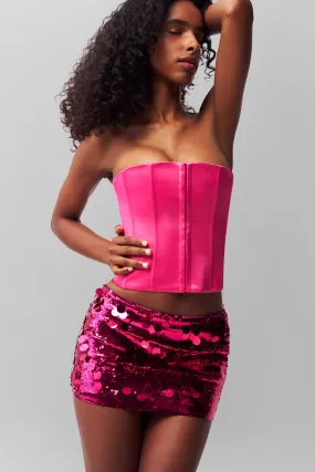 Flatlock Seam Technique UV Protective Layer Satin Corset