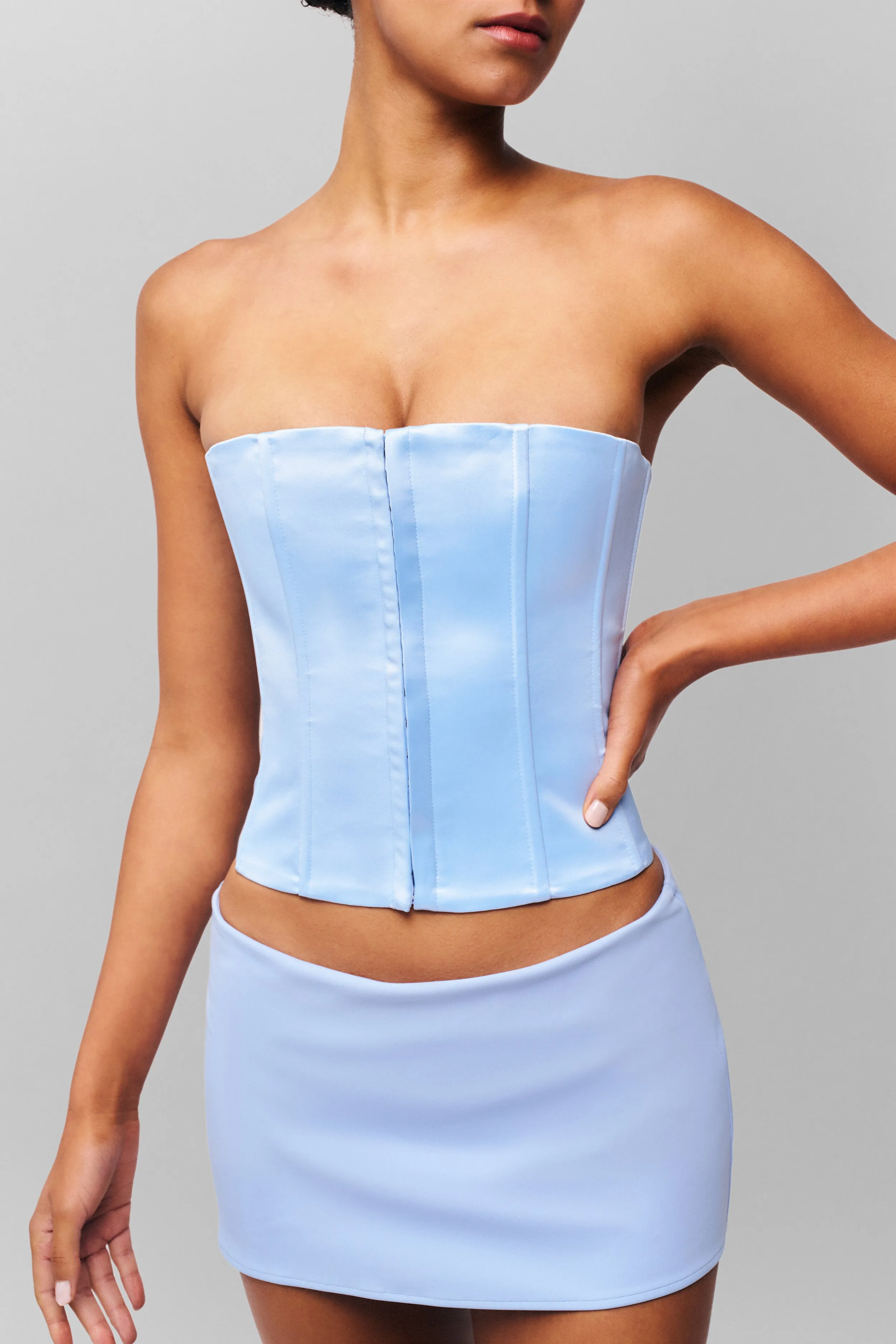 Casual Fit Satin Corset