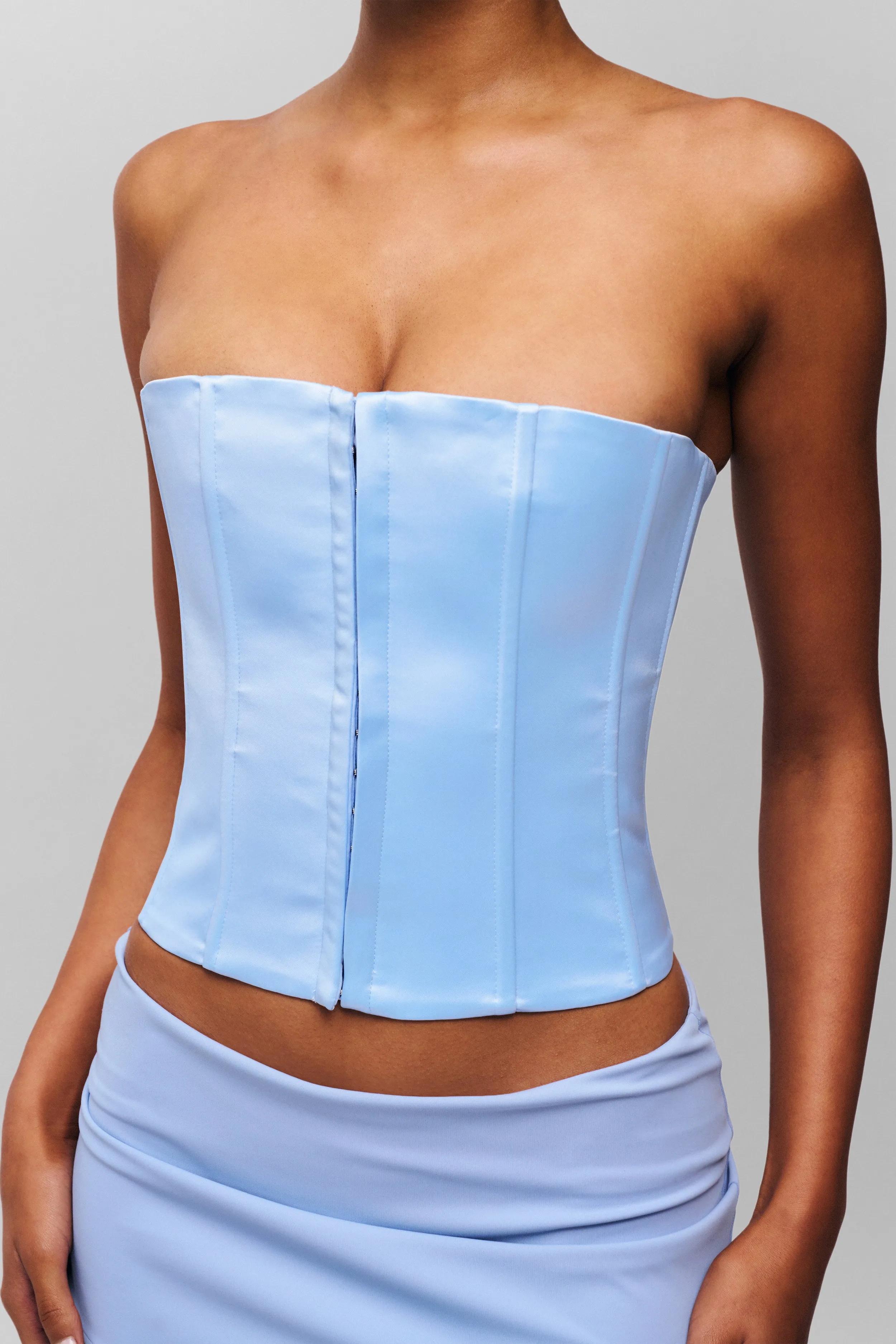 Satin Corset AntiPillTreatment Layered Hem Reinforcement