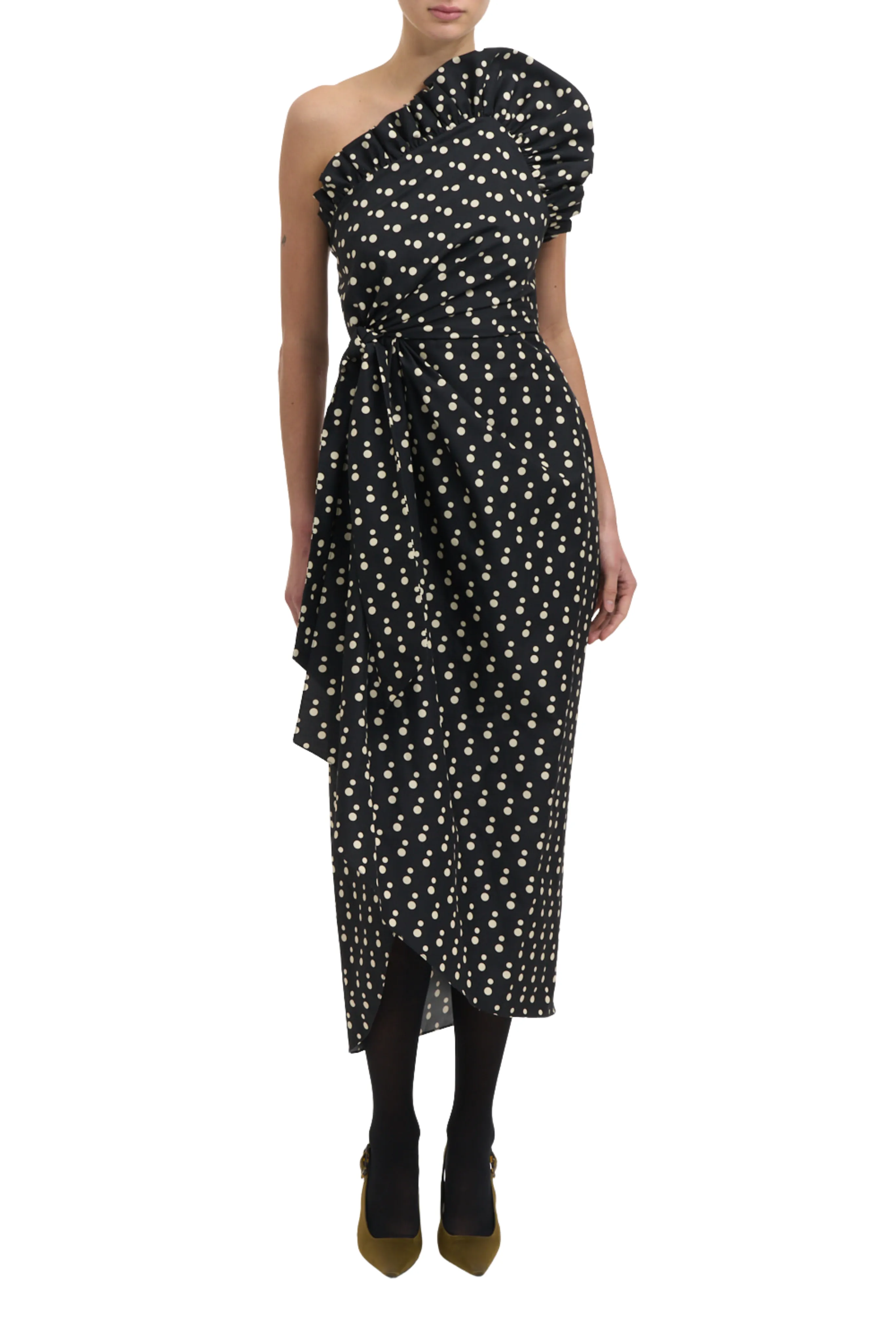Charlotte Dot Dress Sophisticated Style Soft Shine
