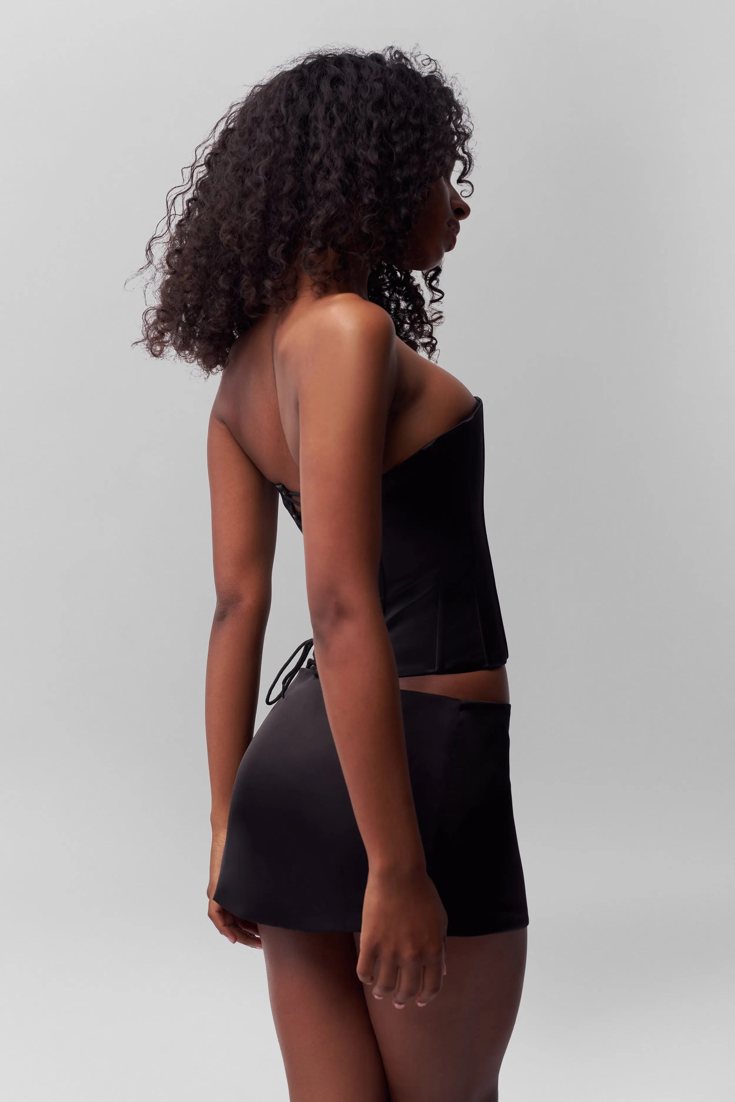 Satin Mini Skirt Bold Print All Day Look