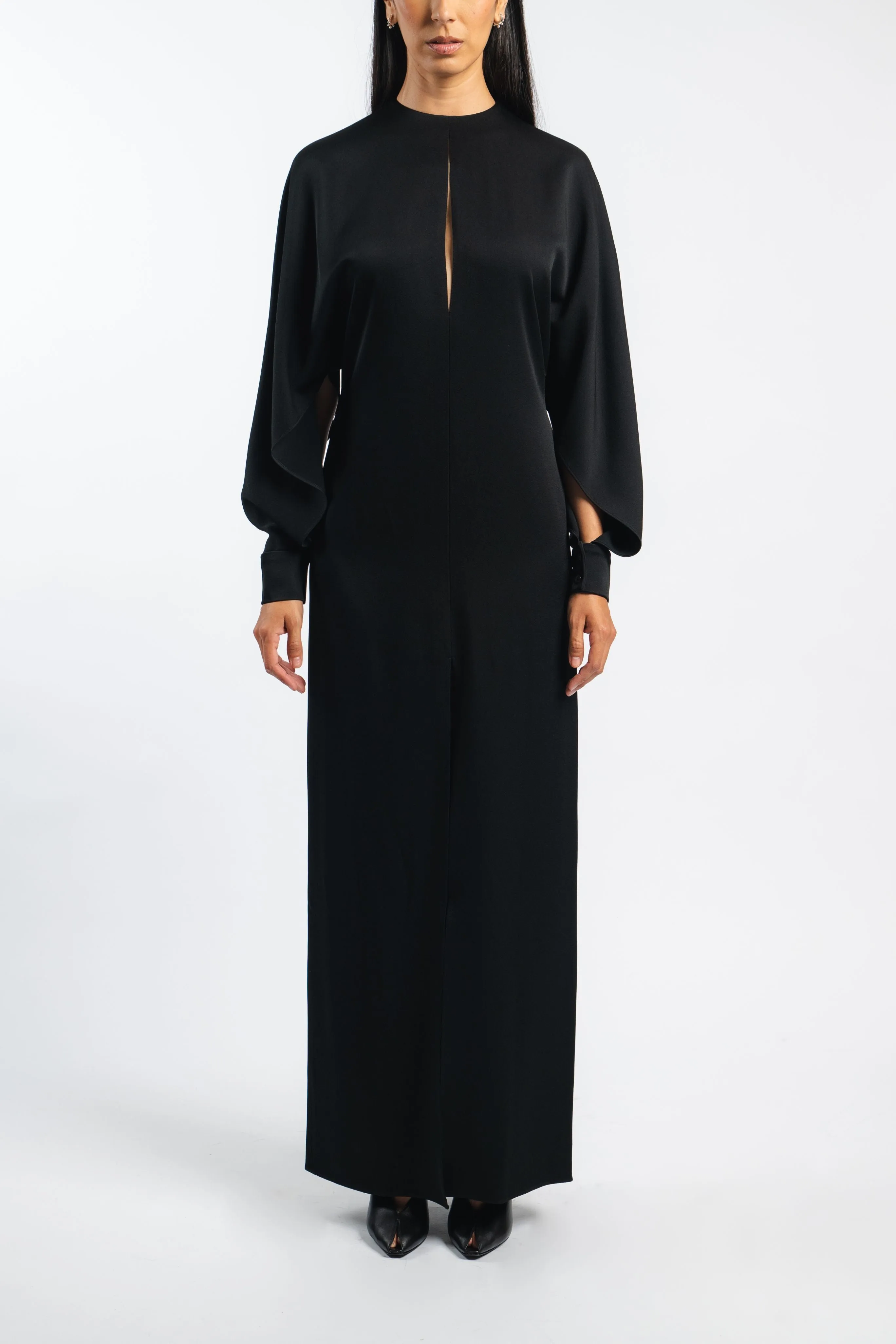 Versatile sundress Satin Slit Sleeve Gown