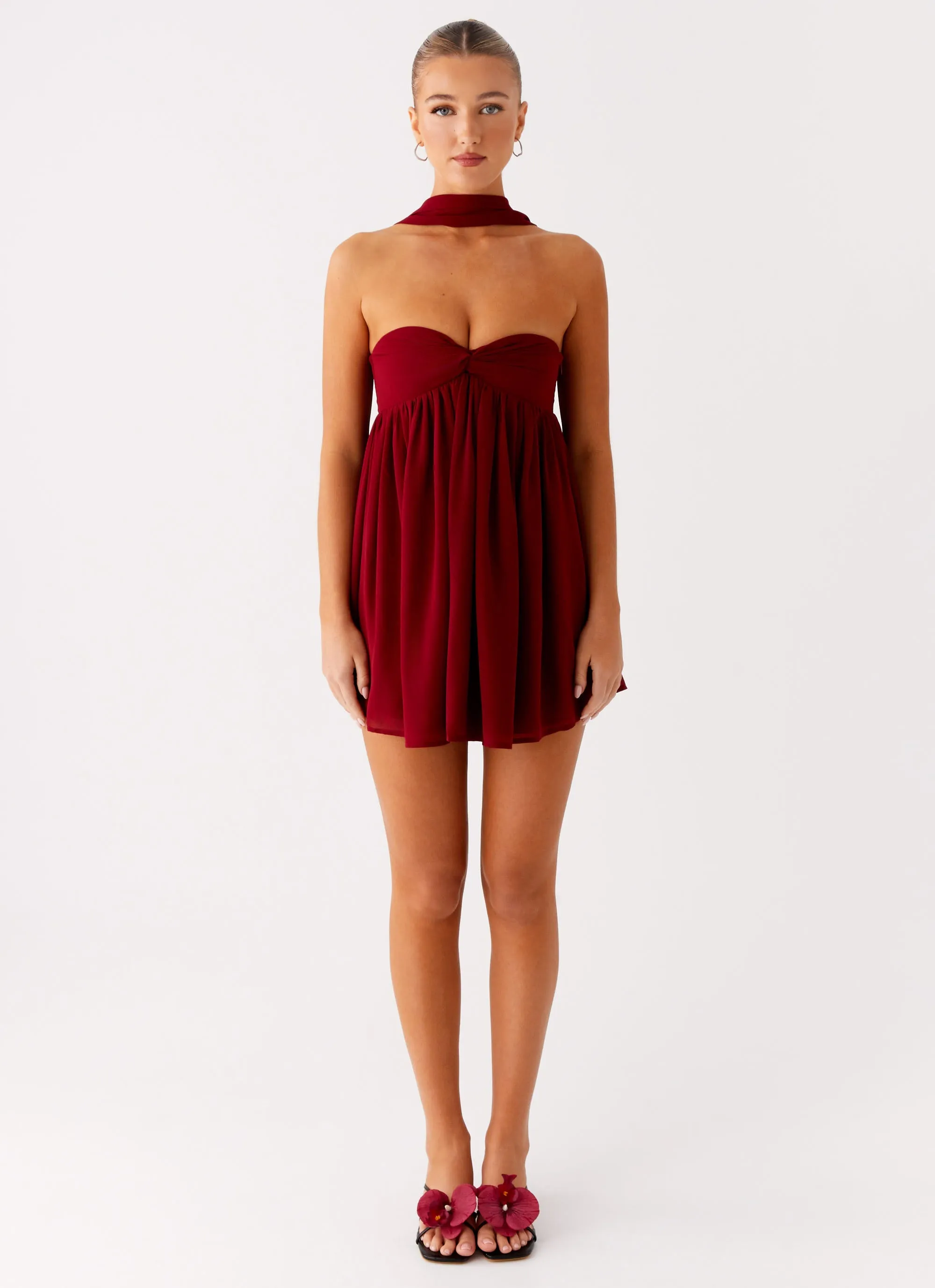 knee-length Saturn Mini Dress - Maroon