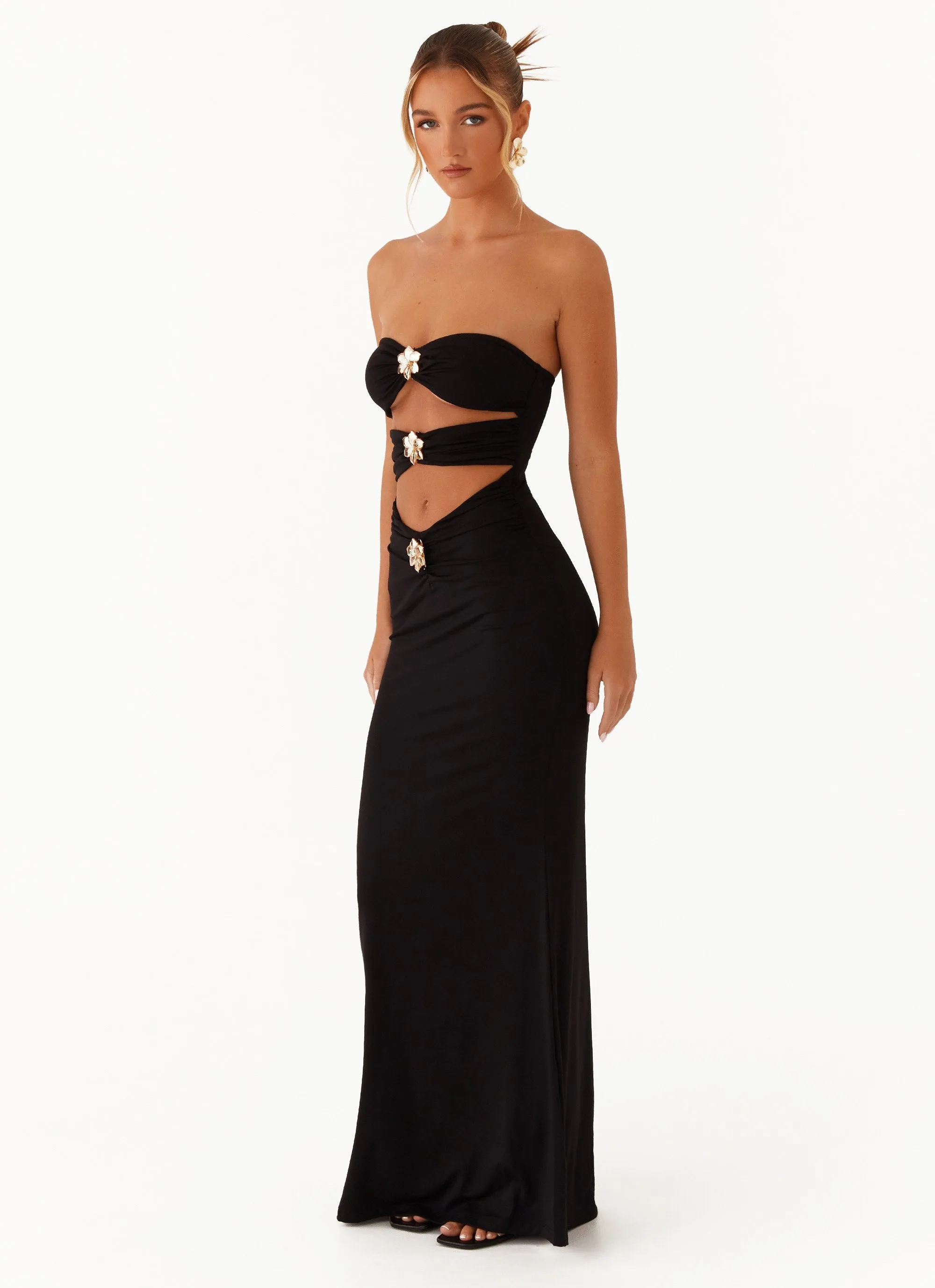 Fashionable And Functional Save Me Maxi Dress - Black