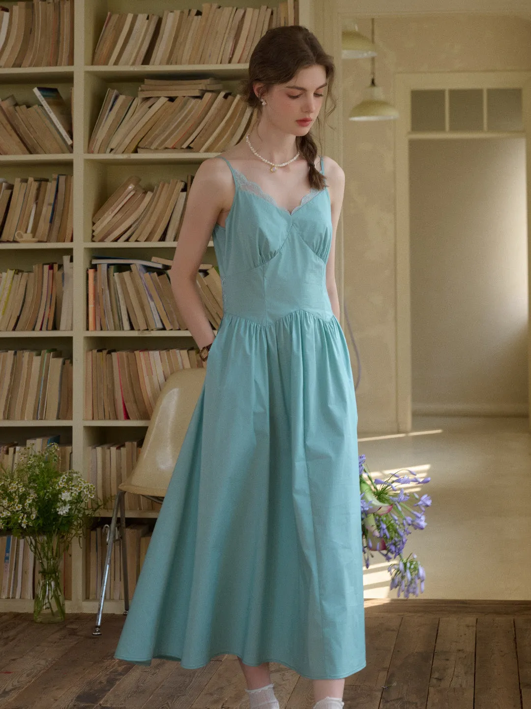 Saylor Lace Cotton Sleeveless Dress Casual Vibes