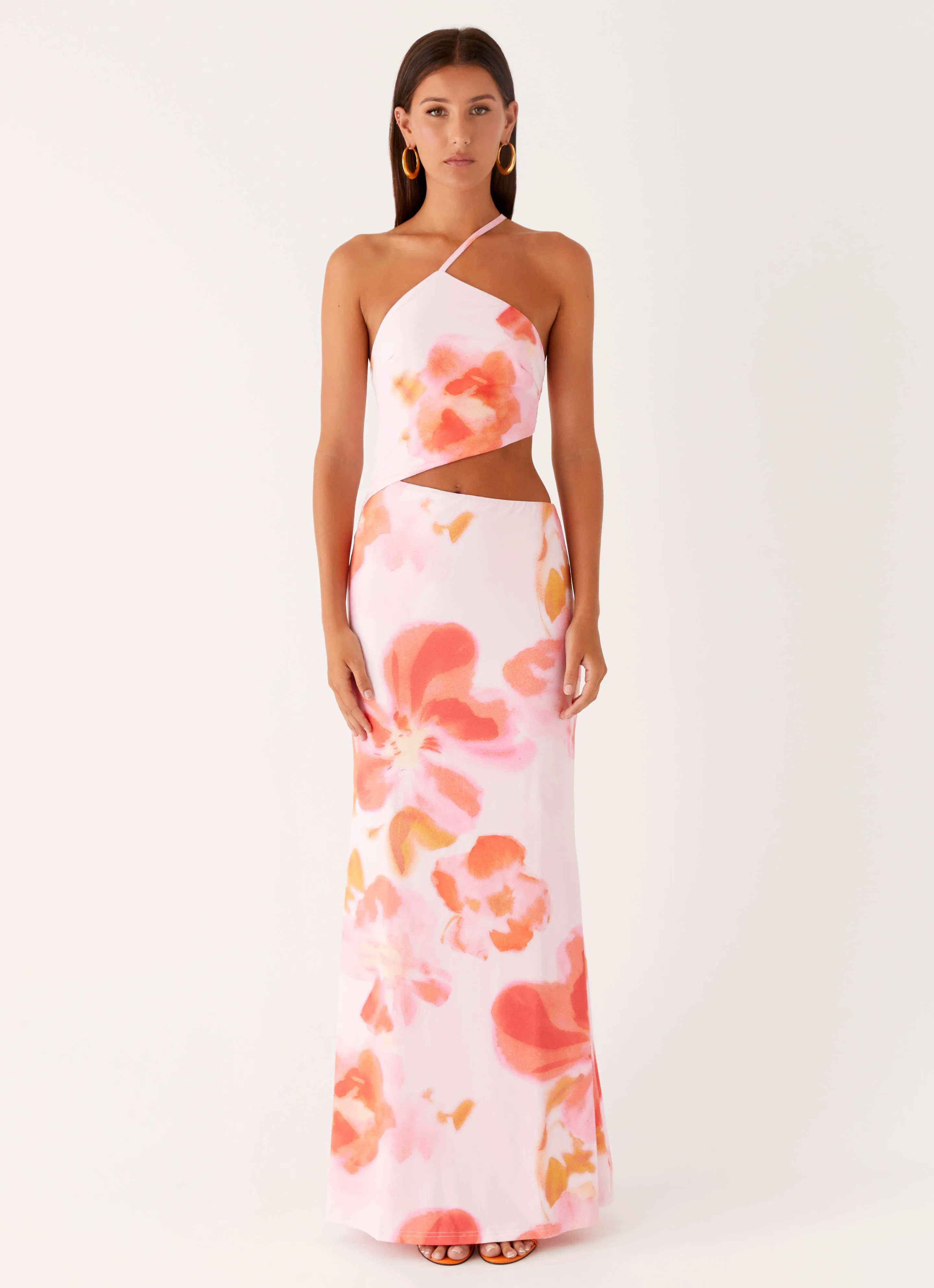 Body Fit Light Mood Riano Cut Out Maxi Dress - Blushing Blossom