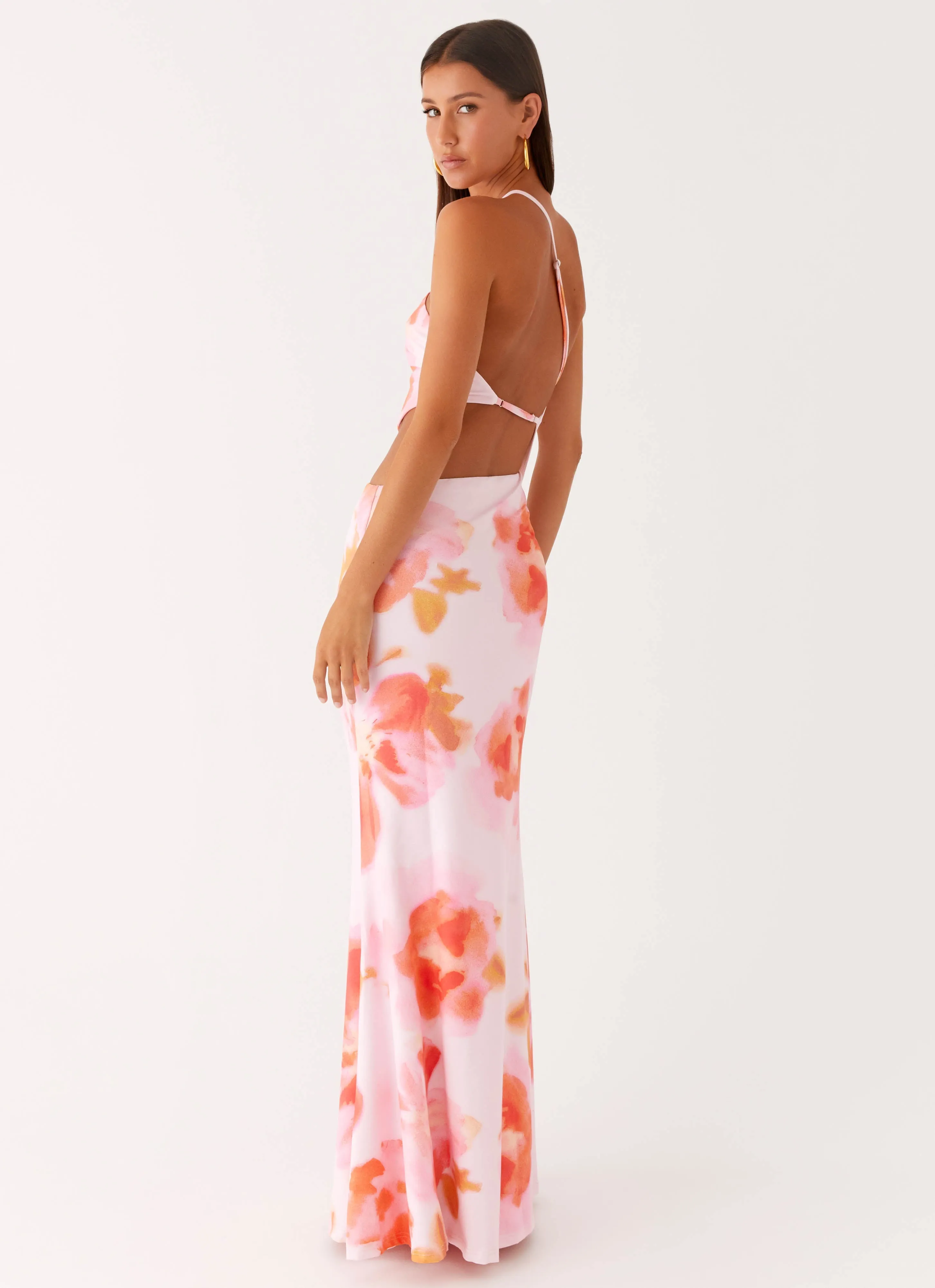 Functional Layer Urban Mood Riano Cut Out Maxi Dress - Blushing Blossom