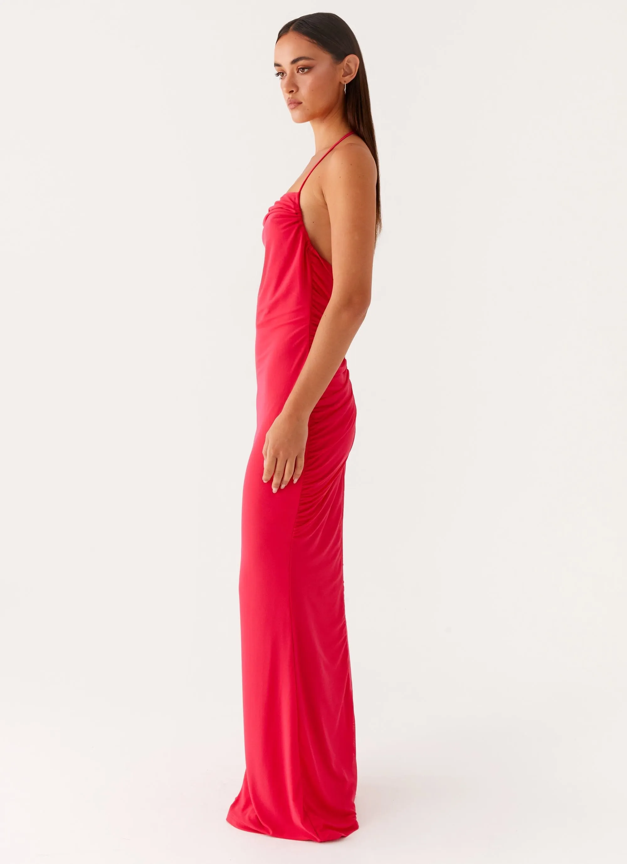 Stay Cool Minimal Mood Amari Maxi Dress - Raspberry