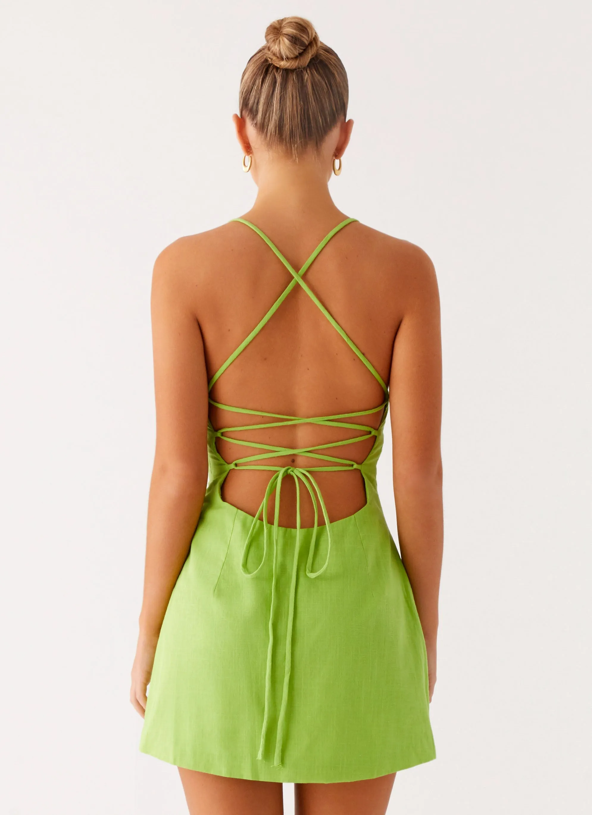 Bold Mood Seaside Escape Mini Dress - Lime