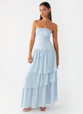 Refined Stitch Our Story Maxi Dress - Pastel Blue