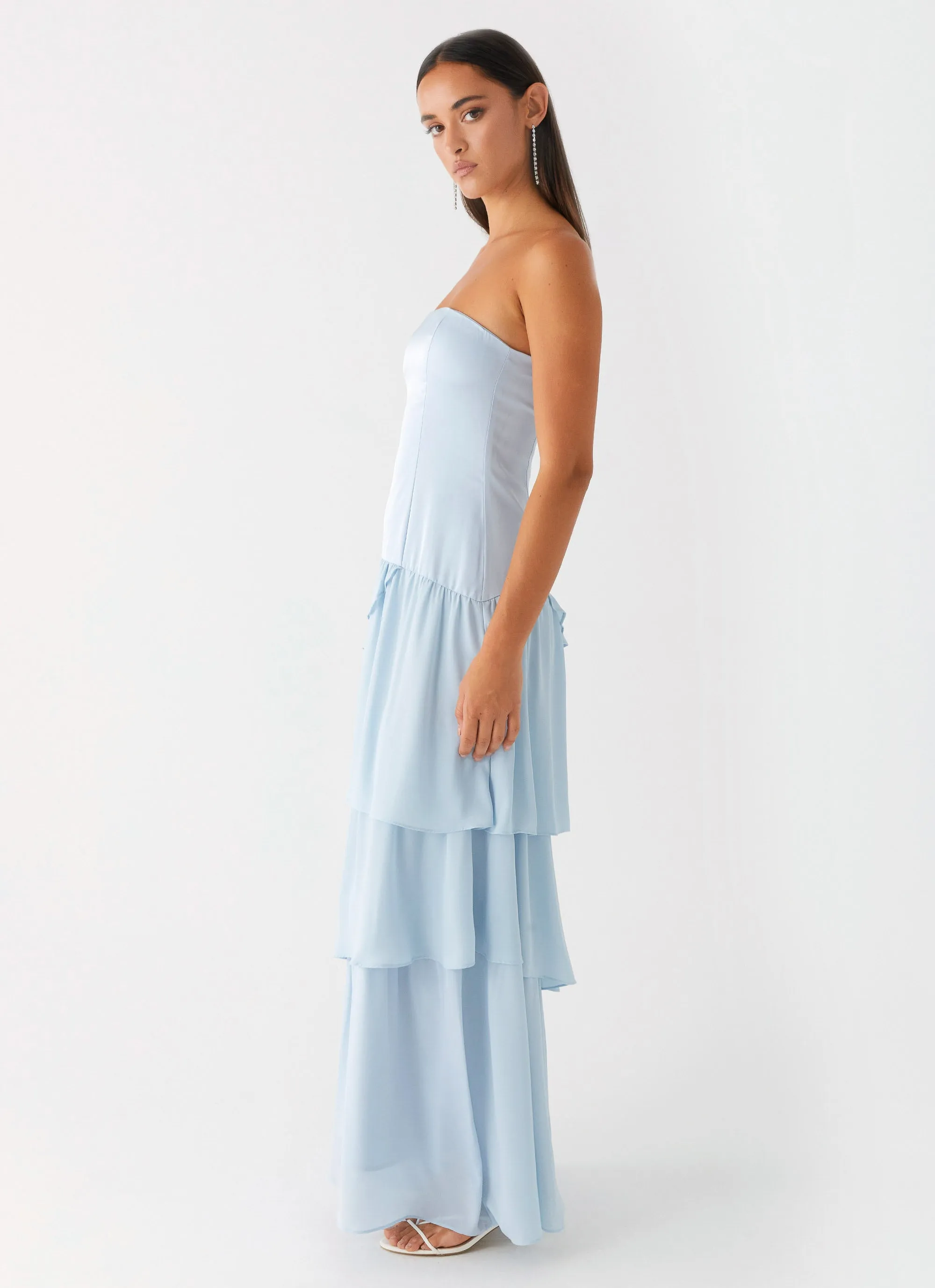 Romantic Style Quick Outfit Our Story Maxi Dress - Pastel Blue