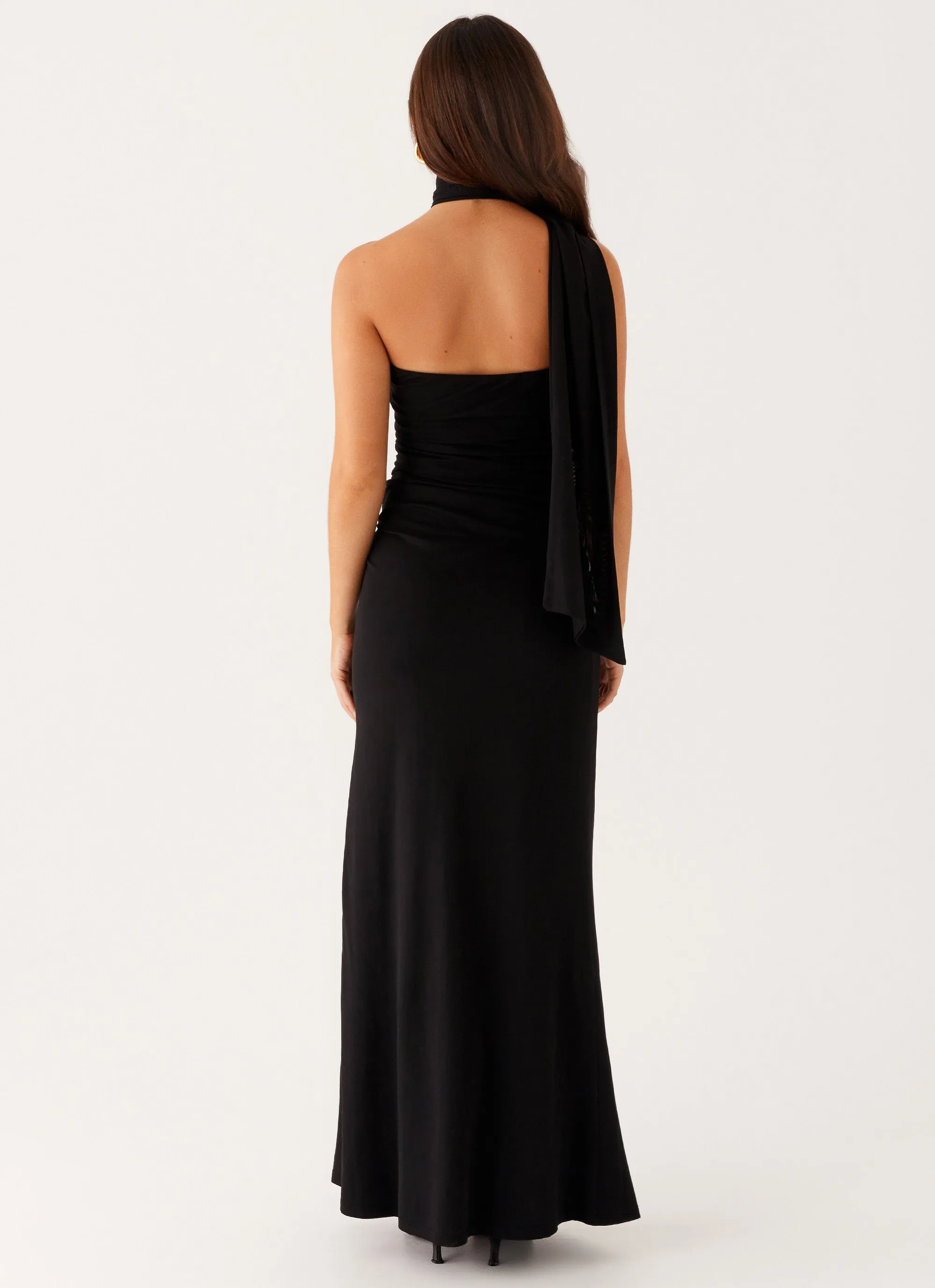 Songbird Maxi Dress - Black Earthy Hue Grace Walk
