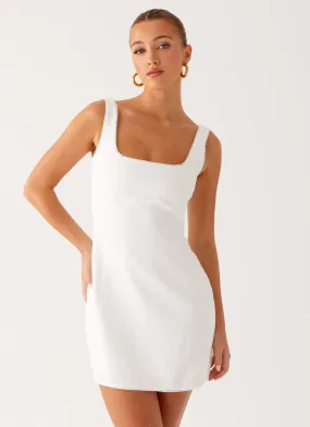 Sedona Mini Dress - White Flowing Fit