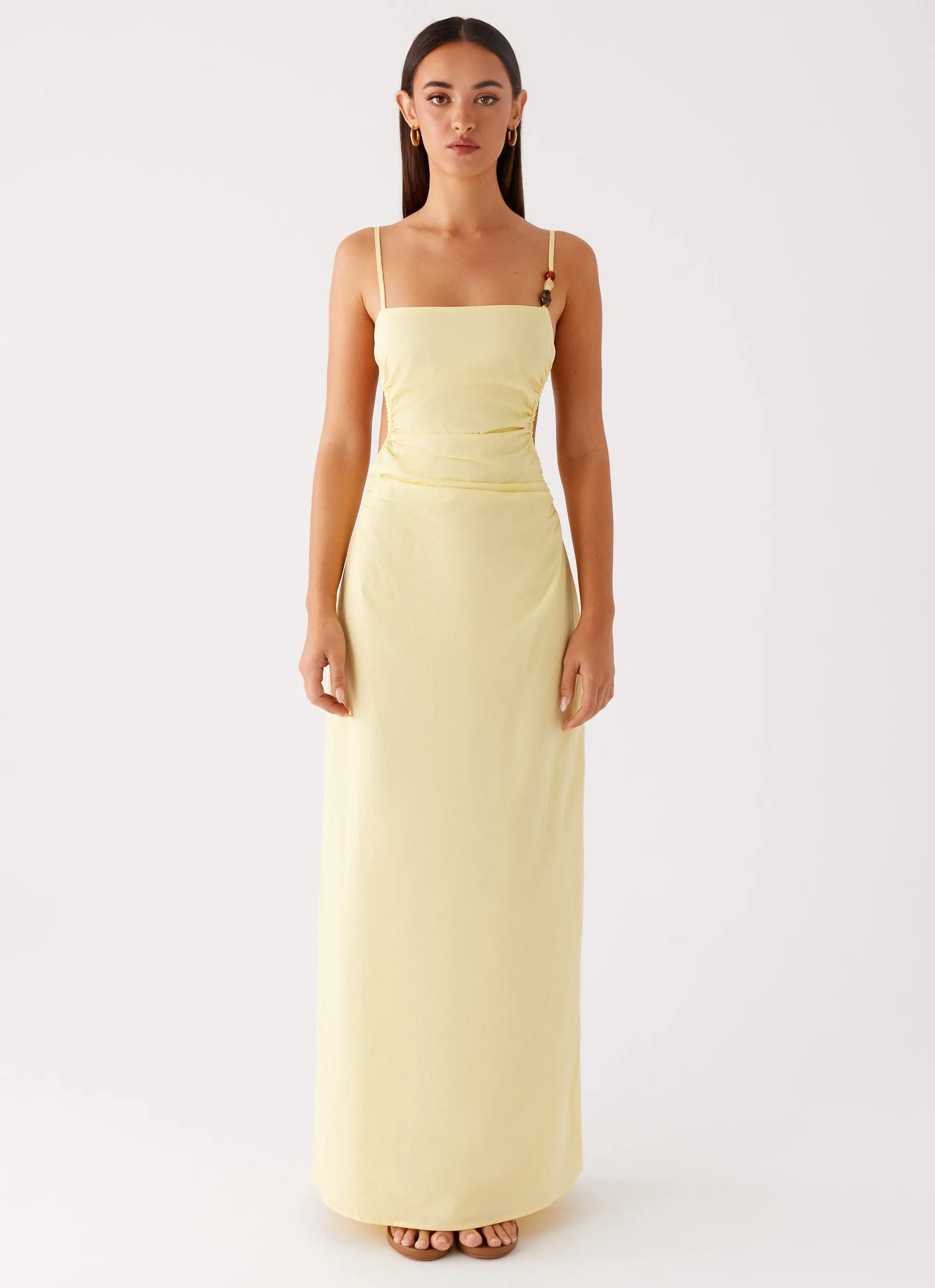 Selah Maxi Dress - Yellow Polished Edge