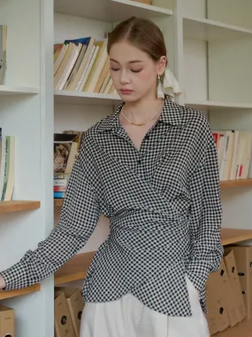 ThermalRegulationLayer Versatile Shirt Selah V-Neck Plaid Waisted Shirt