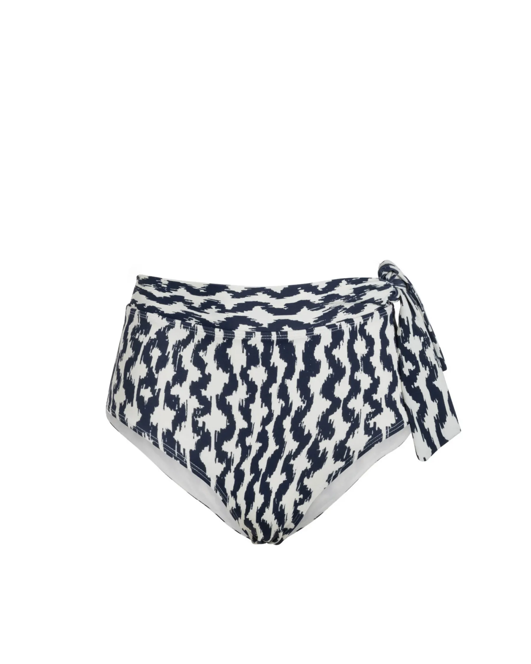 Luxury Resort Wear Side Tie High Waist Bottom In Elysia Waves