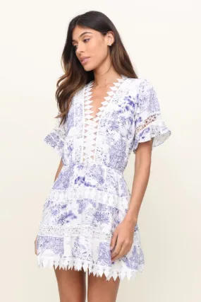 Warm Pink Wrap style Serenity Mini Dress