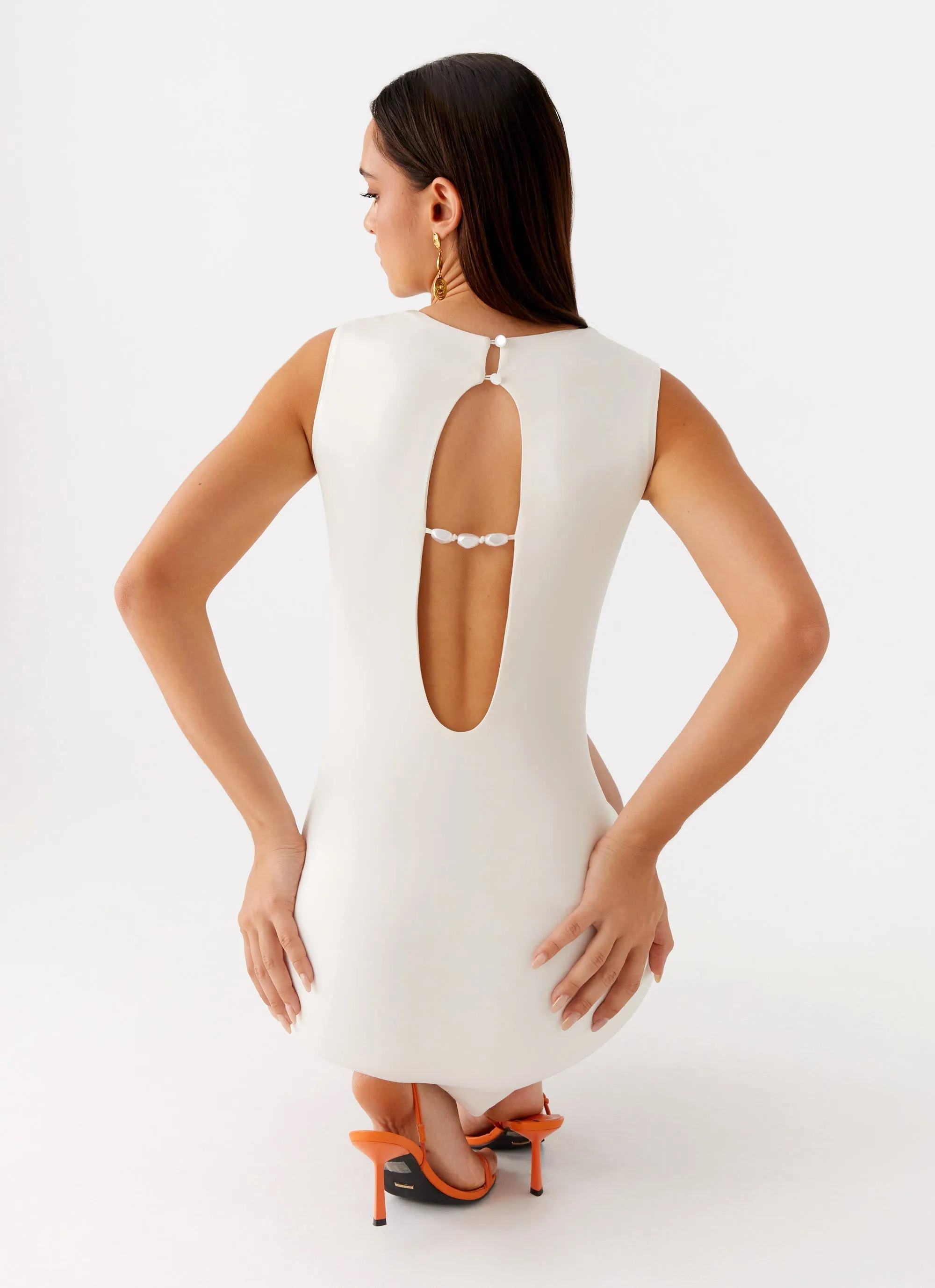 Simple Flow Smart Edge Shai Pearl Mini Dress - Ivory