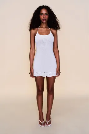 Eco Friendly Crochet Halter Mini Dress