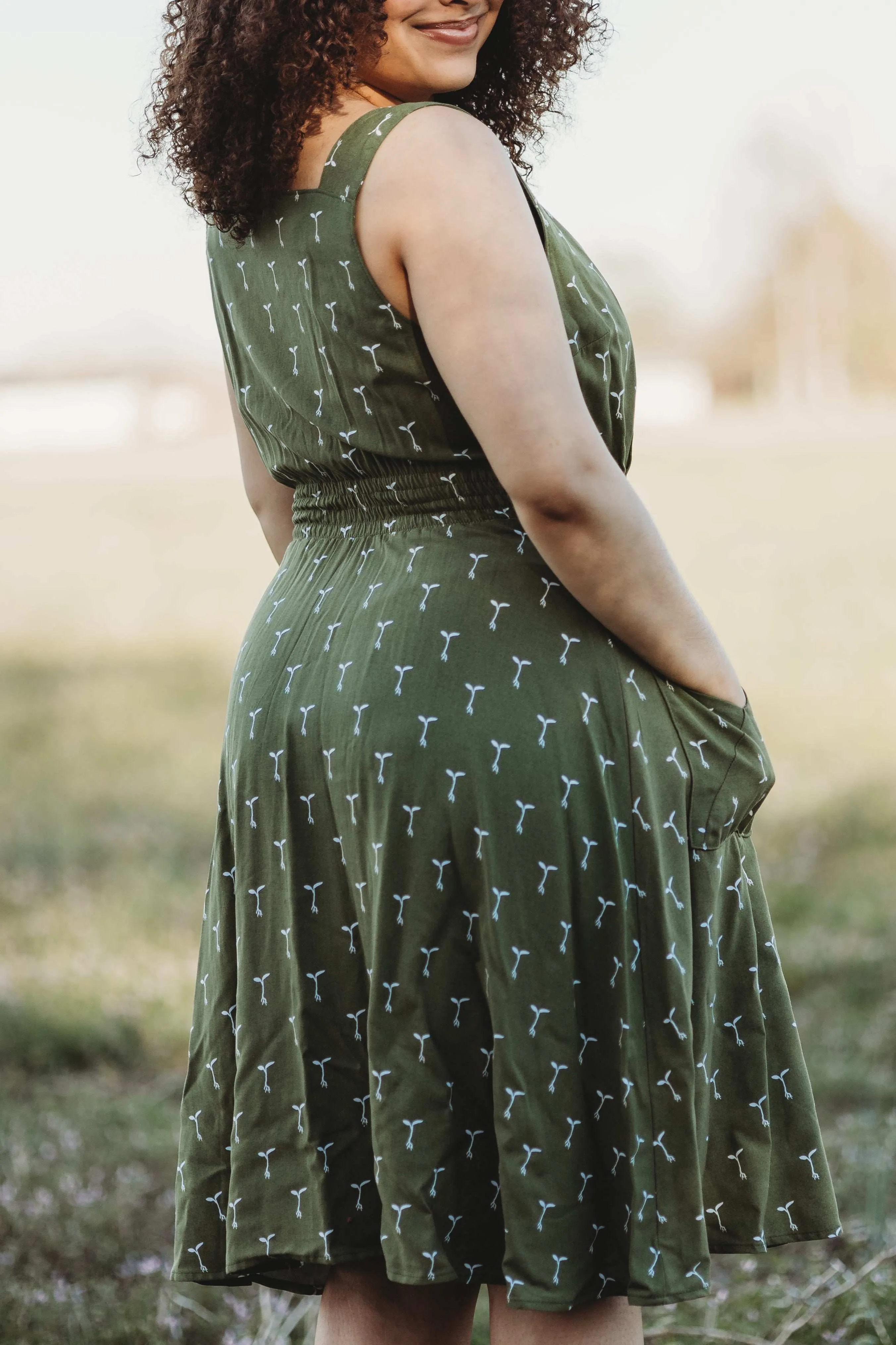 Sheet Dress in Green Sprout Dreamy Flow Flattering Comfort Wear