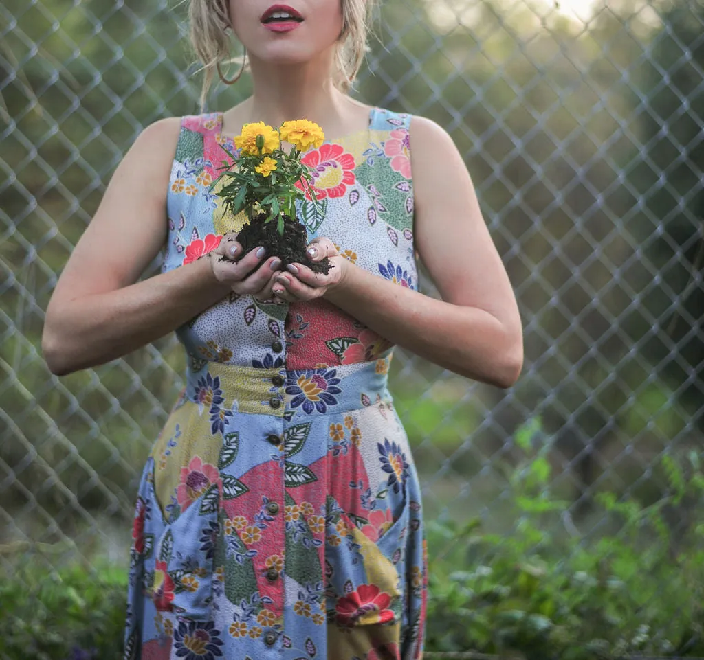 Comfy Comfort Sheet Dress in Patchwork Party Challis