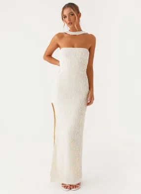 Sadie Maxi Dress - Ivory Classic Wardrobe Piece