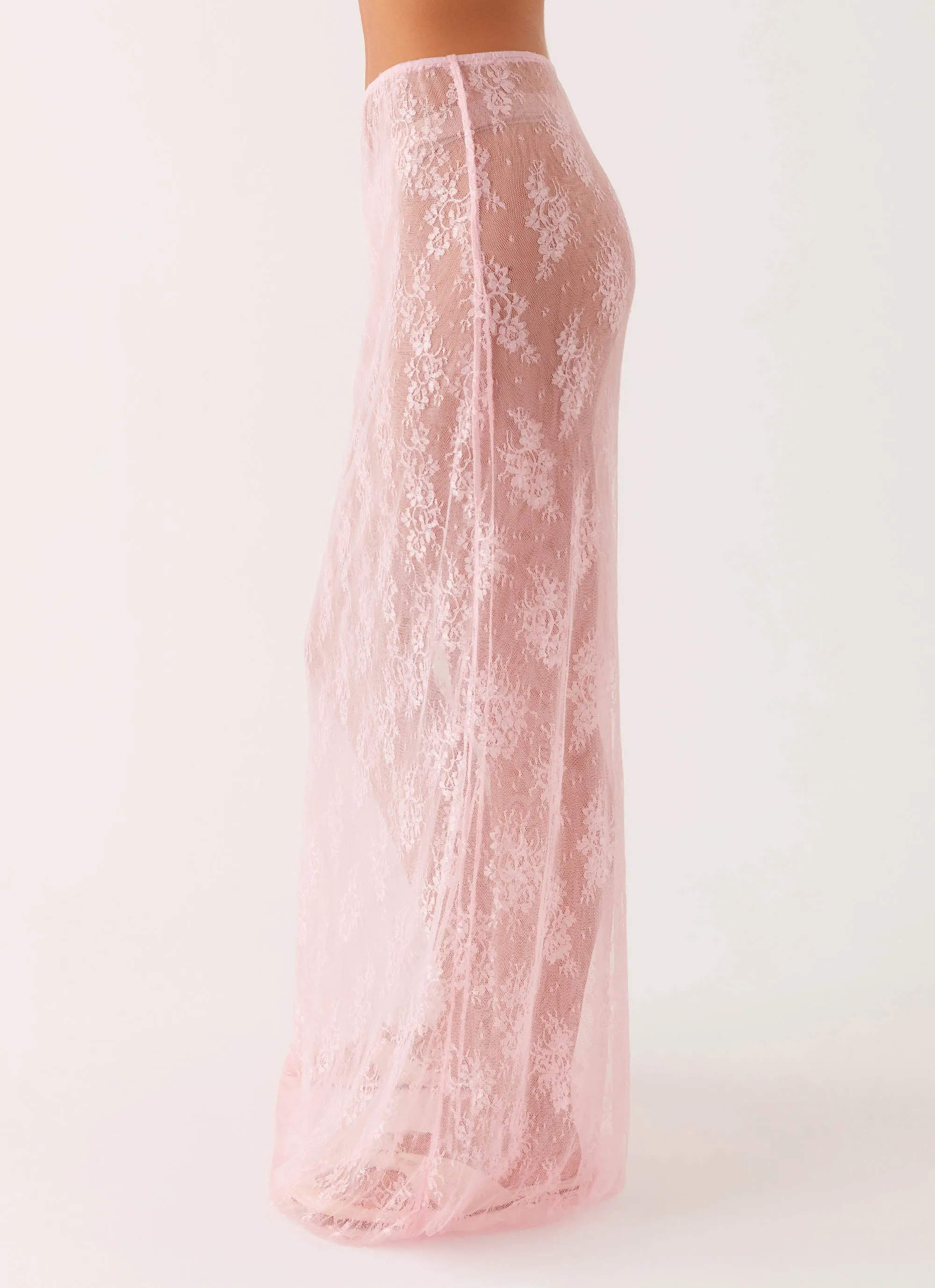 Quick Wear Caden Lace Maxi Skirt - Pink