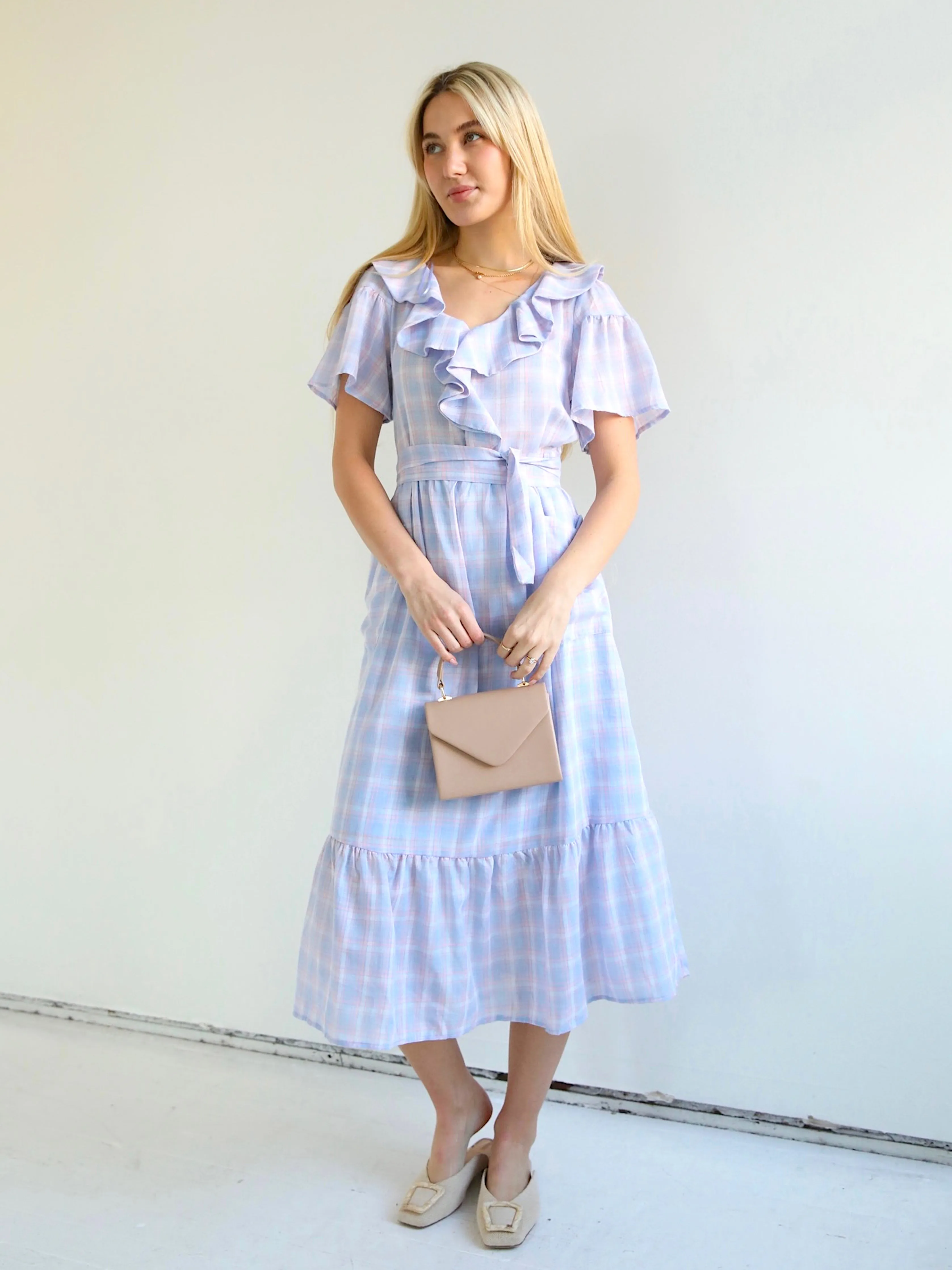 Classic A-line design Chesney Check Midi