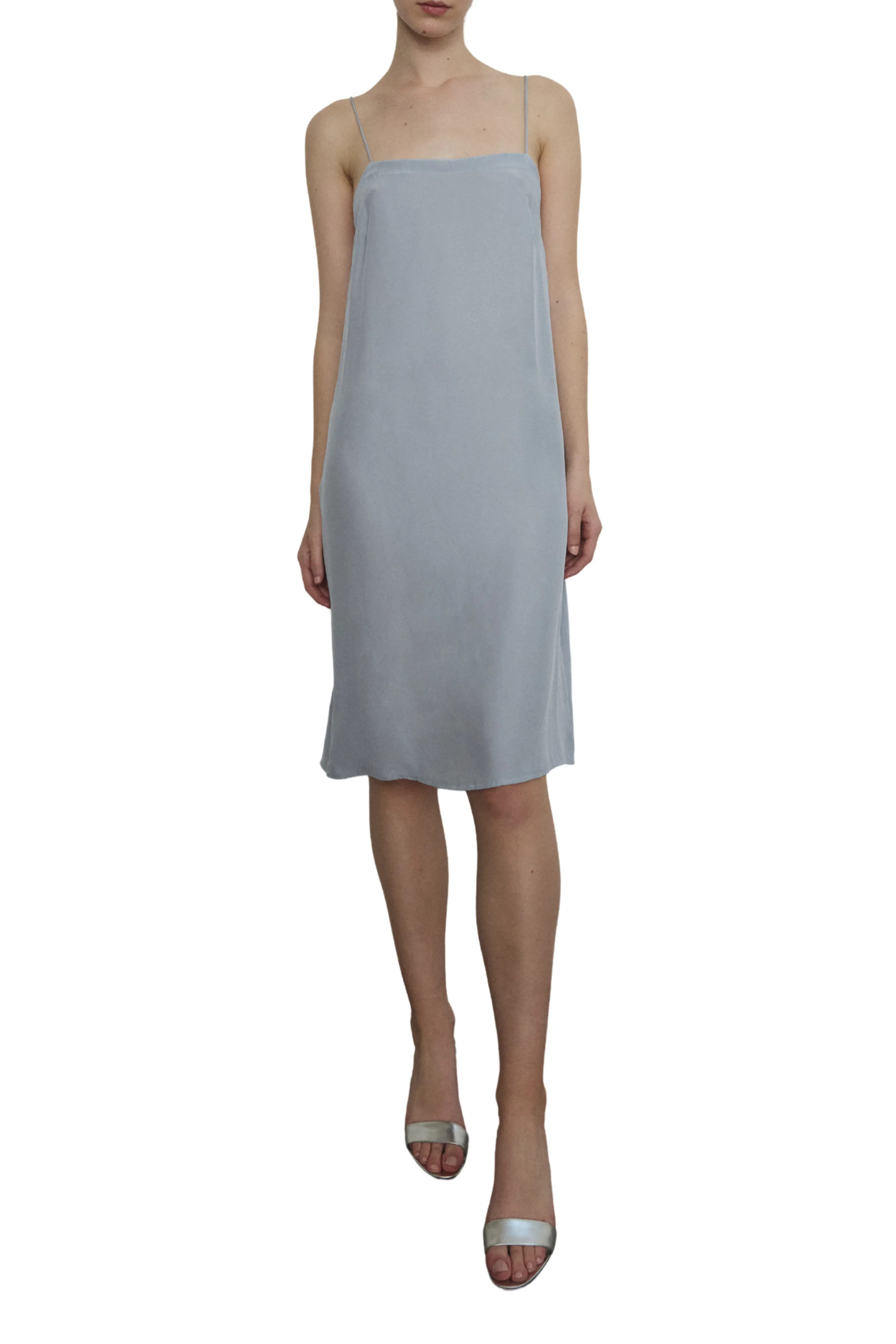 Short Slip Dress - Powder Blue Dinner Outfit