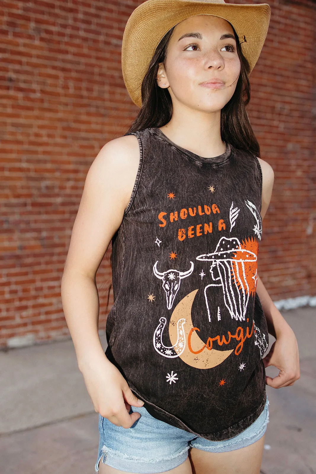 Shoulda Been a Cowgirl Tank Top - FINAL SALE Flexible Hemline