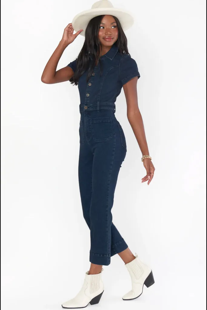 Shopping Day Slim Show Me Your Mumu Cropped Everhart Jumpsuit - Thunder