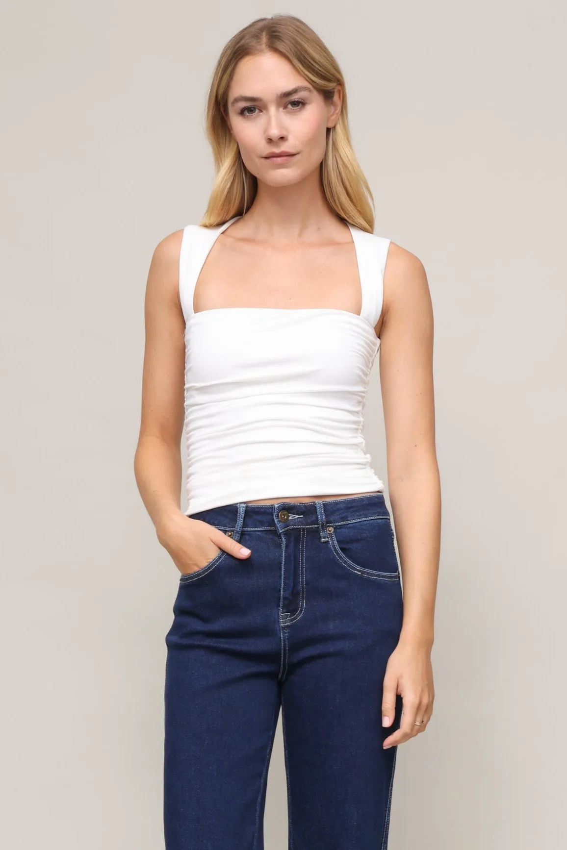 City Knit Top AthleticInspired Oversized Collar