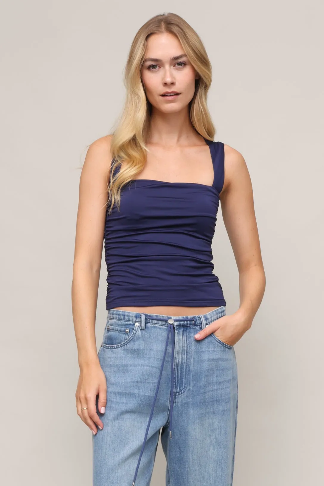 Adjustable Hemline EasyCare Material City Knit Top