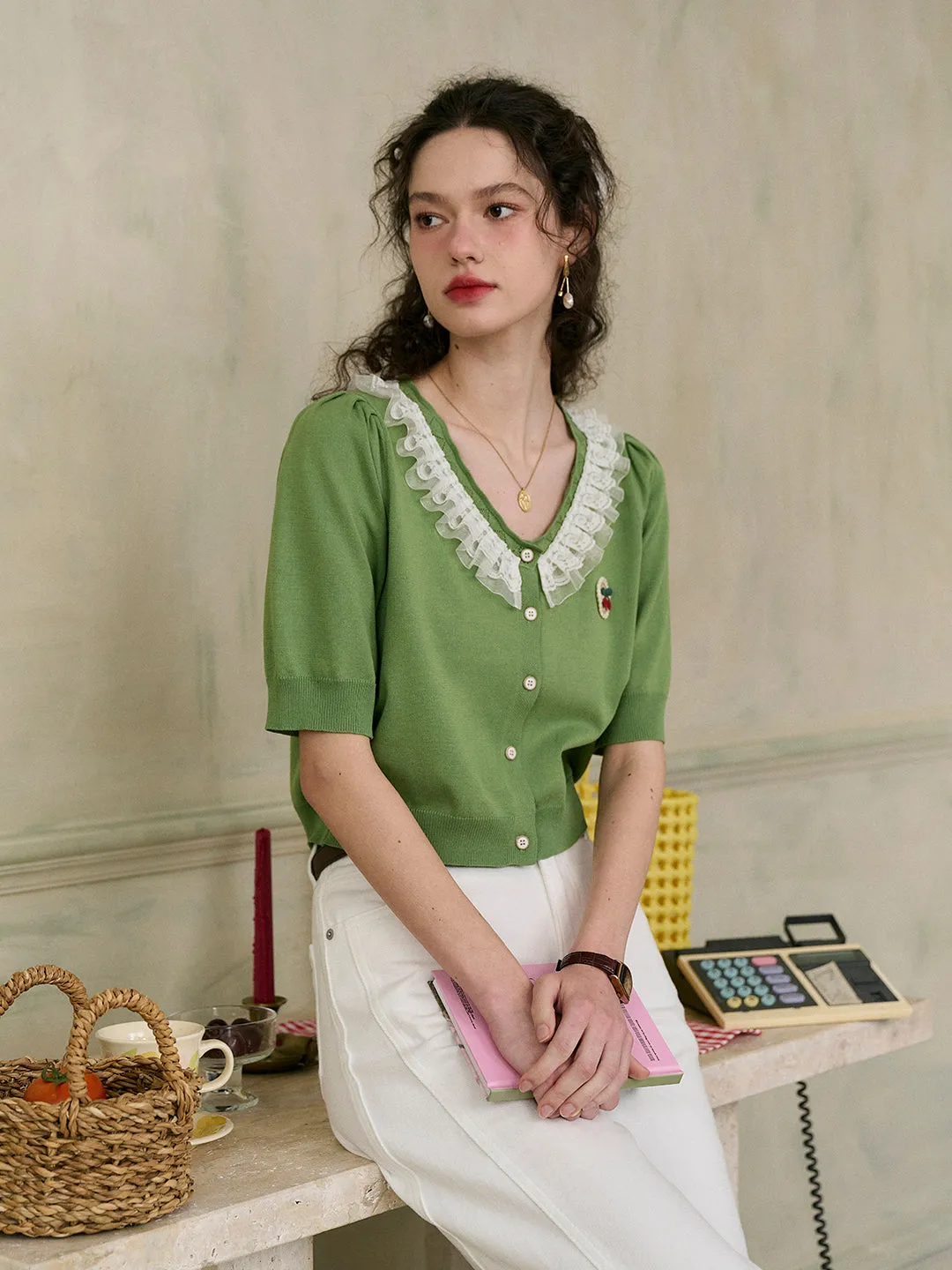 Versatile Layering Piece ??Final Sale??Kiera V-Neck Knit Blouse