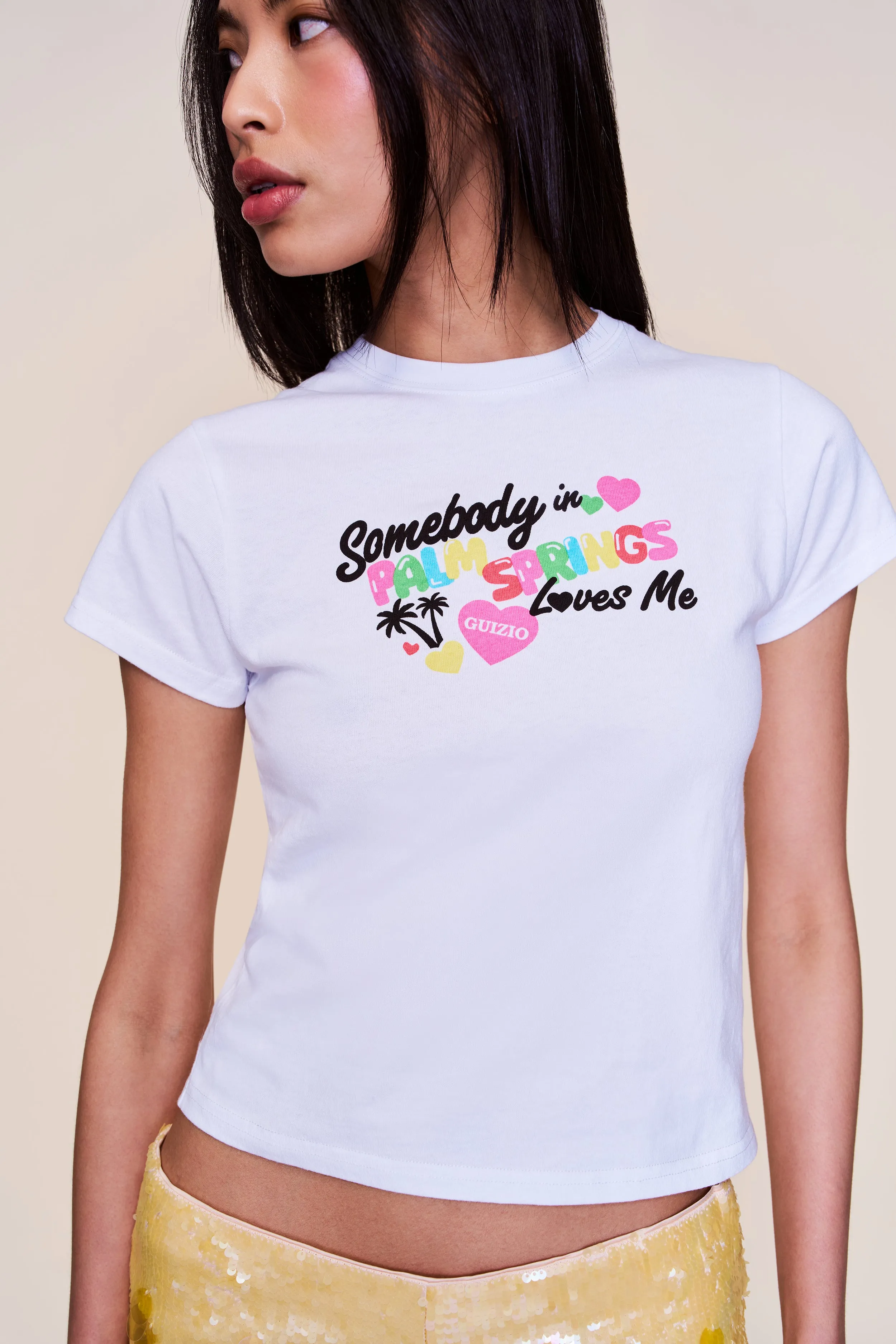 Shrunken Tee Palm Springs Heather Effect Finish