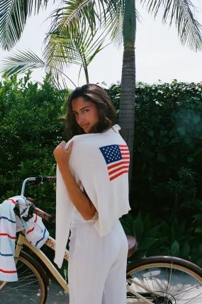 Sienna Patriot Sweater Flexible Hemline Anti Pill Surface