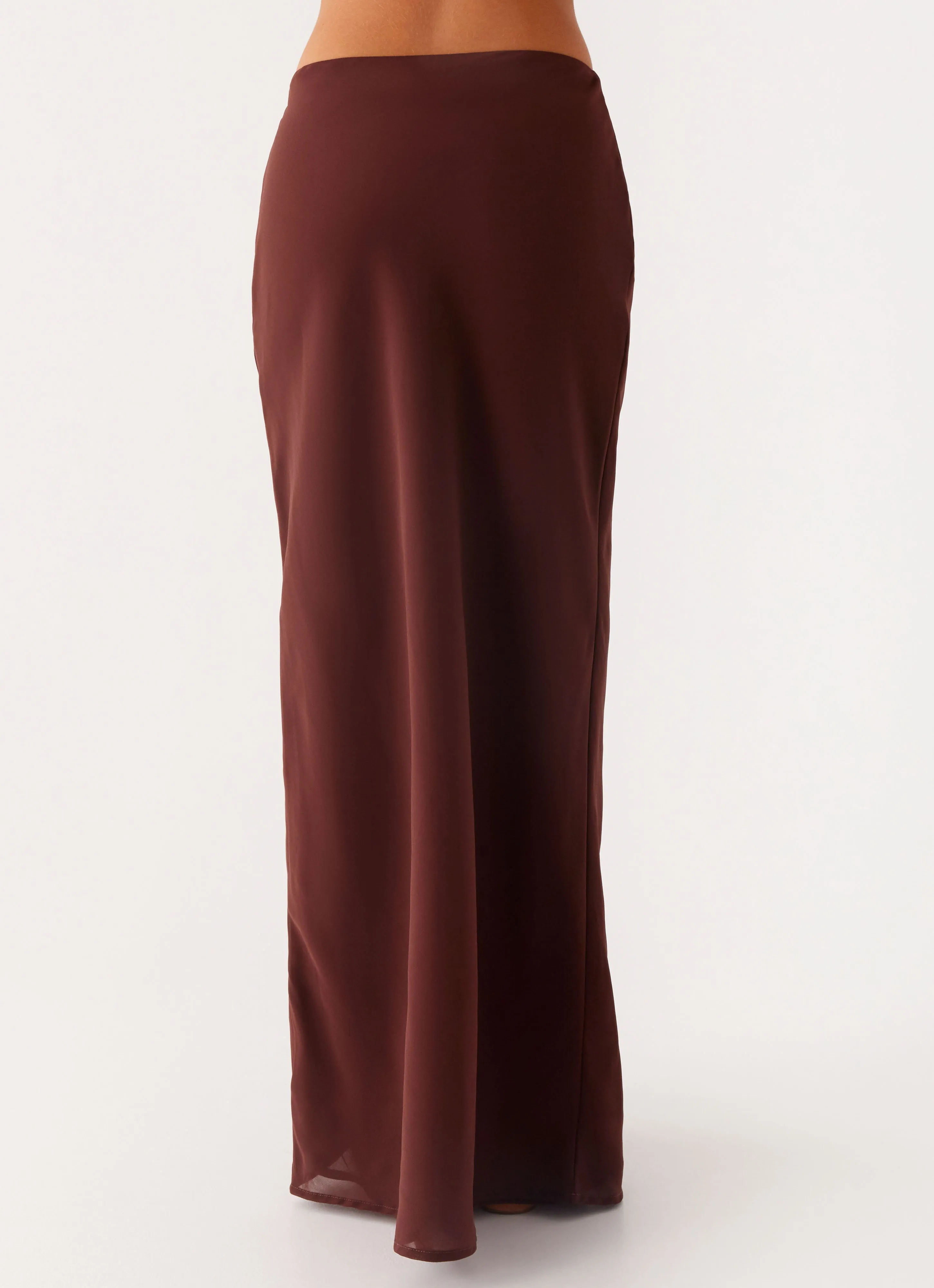 Sienna Sunset Maxi Skirt - Chocolate Spring Brunch Smooth Edging