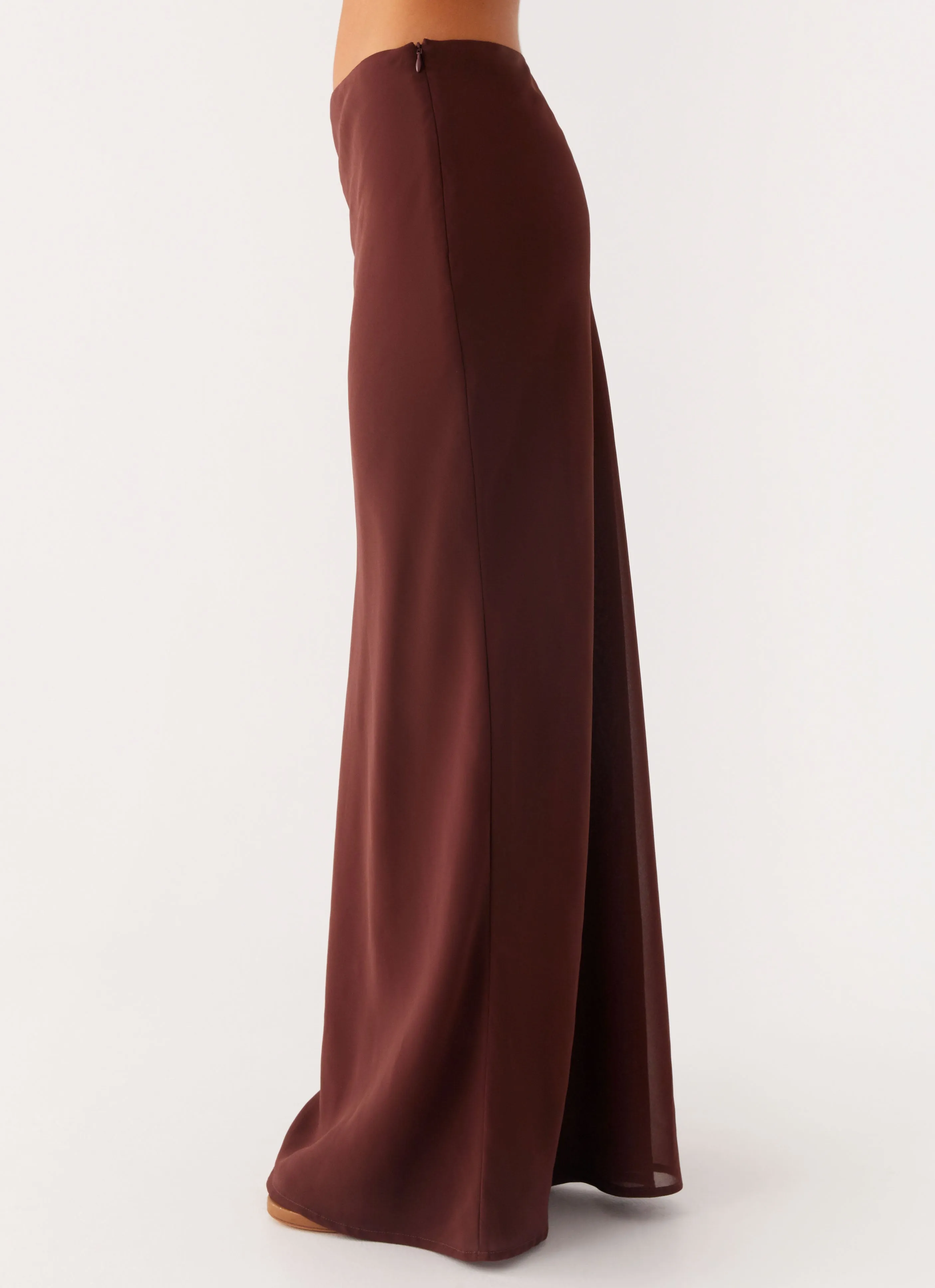 Everyday Comfort Sienna Sunset Maxi Skirt - Chocolate