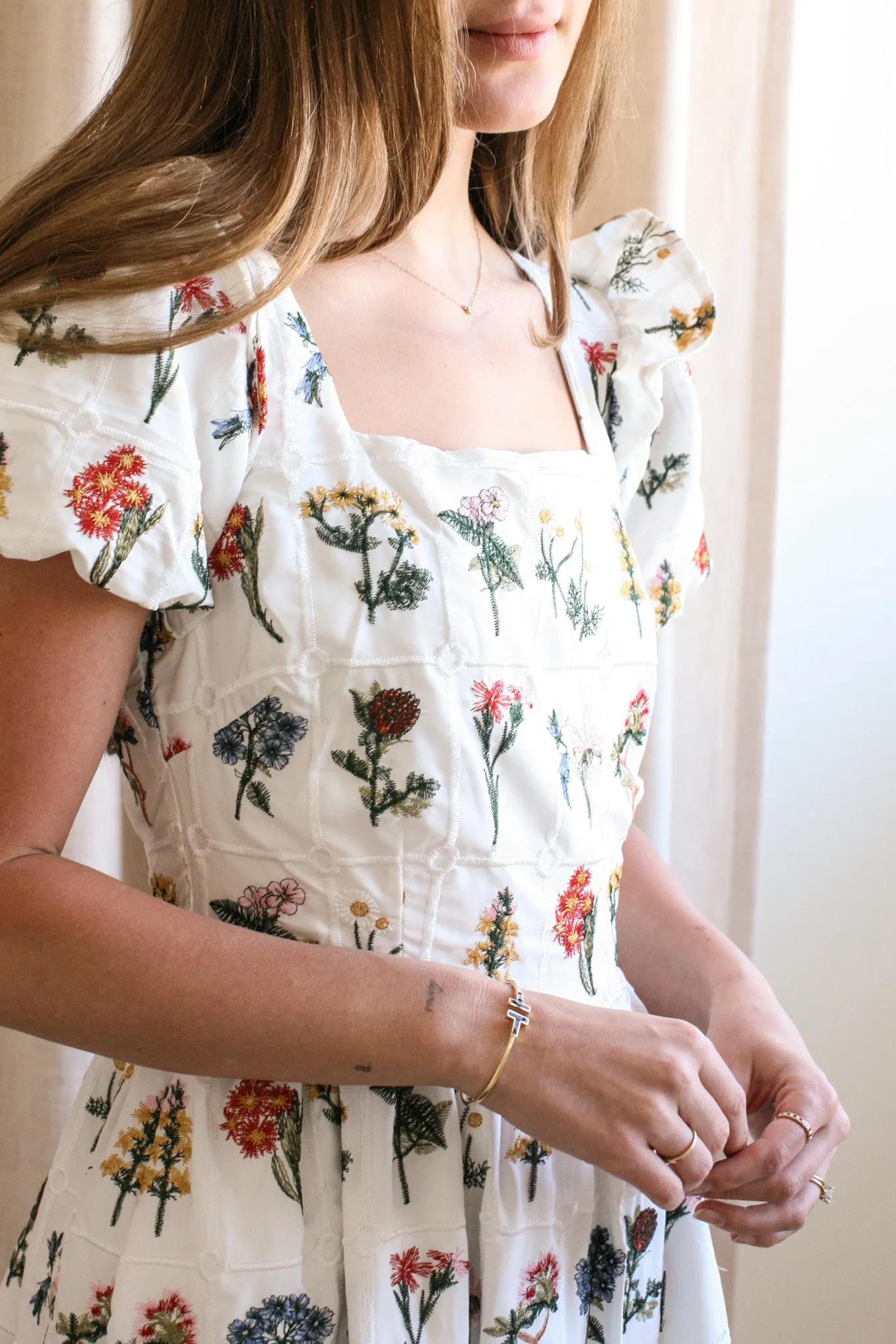 Style Upgrade Removable-Straps Emery Embroidered Midi Dress