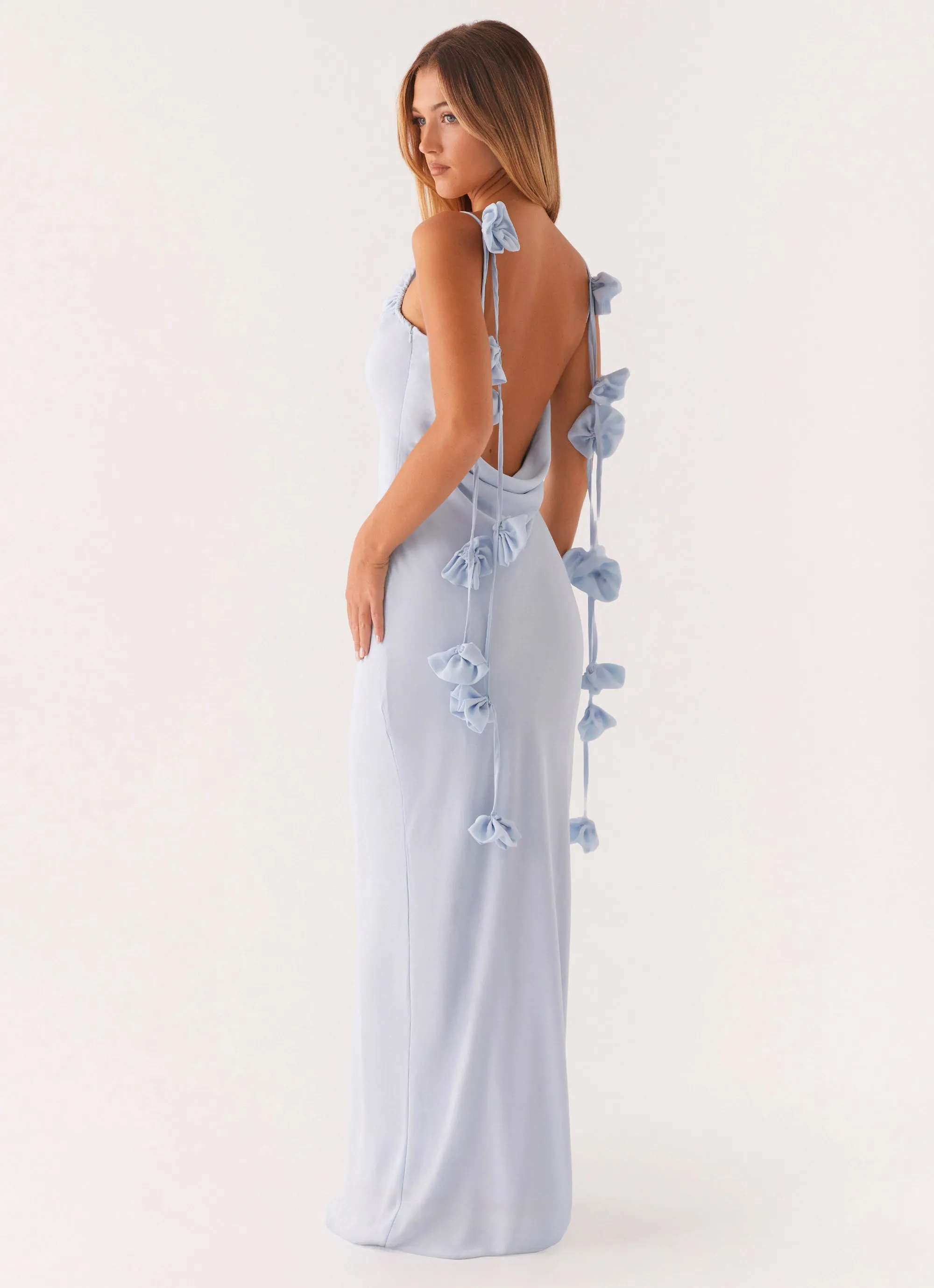 Simona Maxi Dress - Pastel Blue Neutral Layer