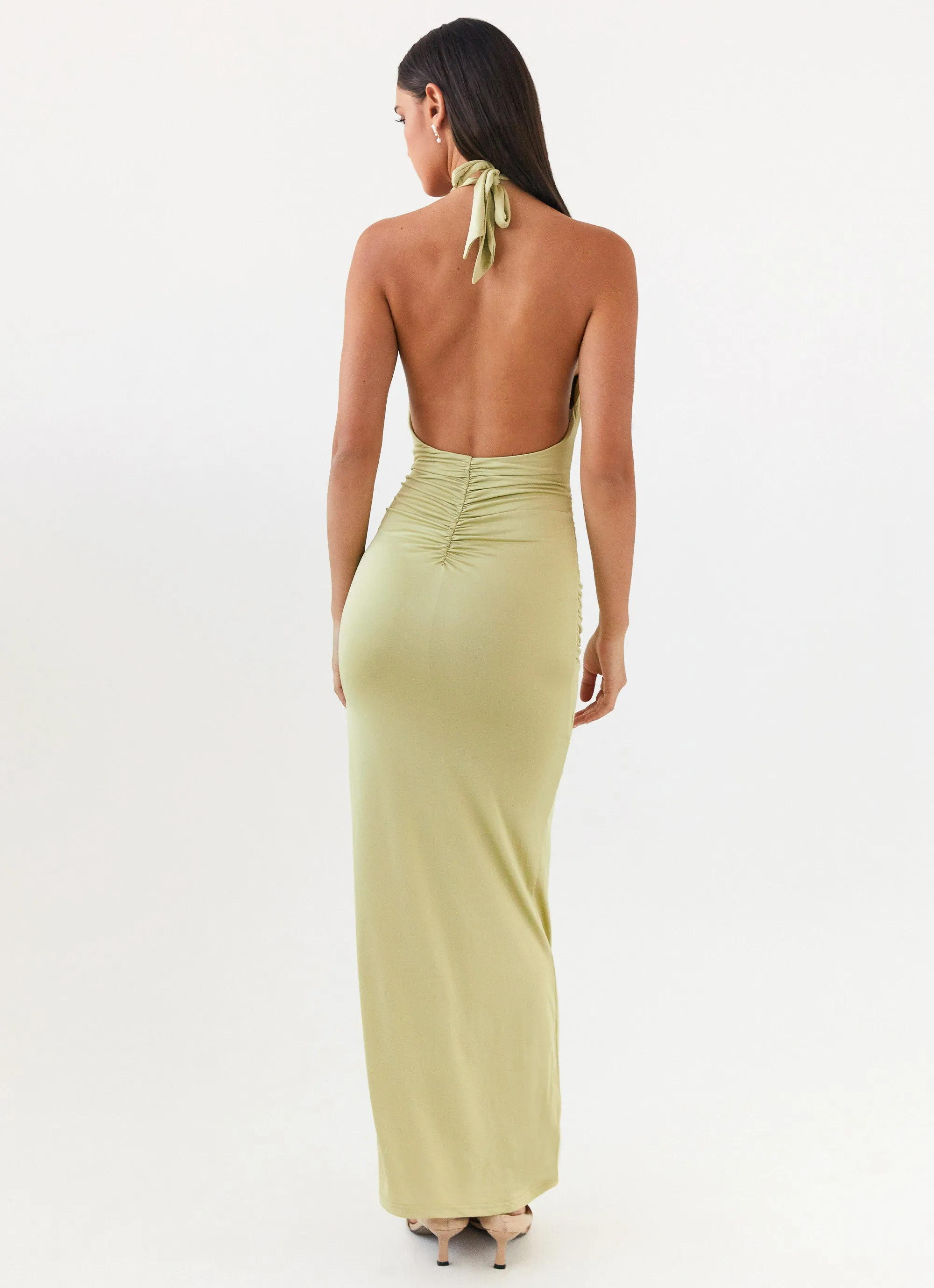Samara Halterneck Maxi Dress - Sage Relax Piece